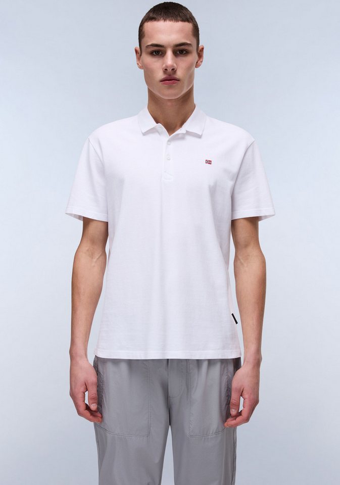 Napapijri Poloshirt EALIS SS SUM mit Polokragen, Kurzarm-Design, aus Baumwolle, hüftlange Schnittform