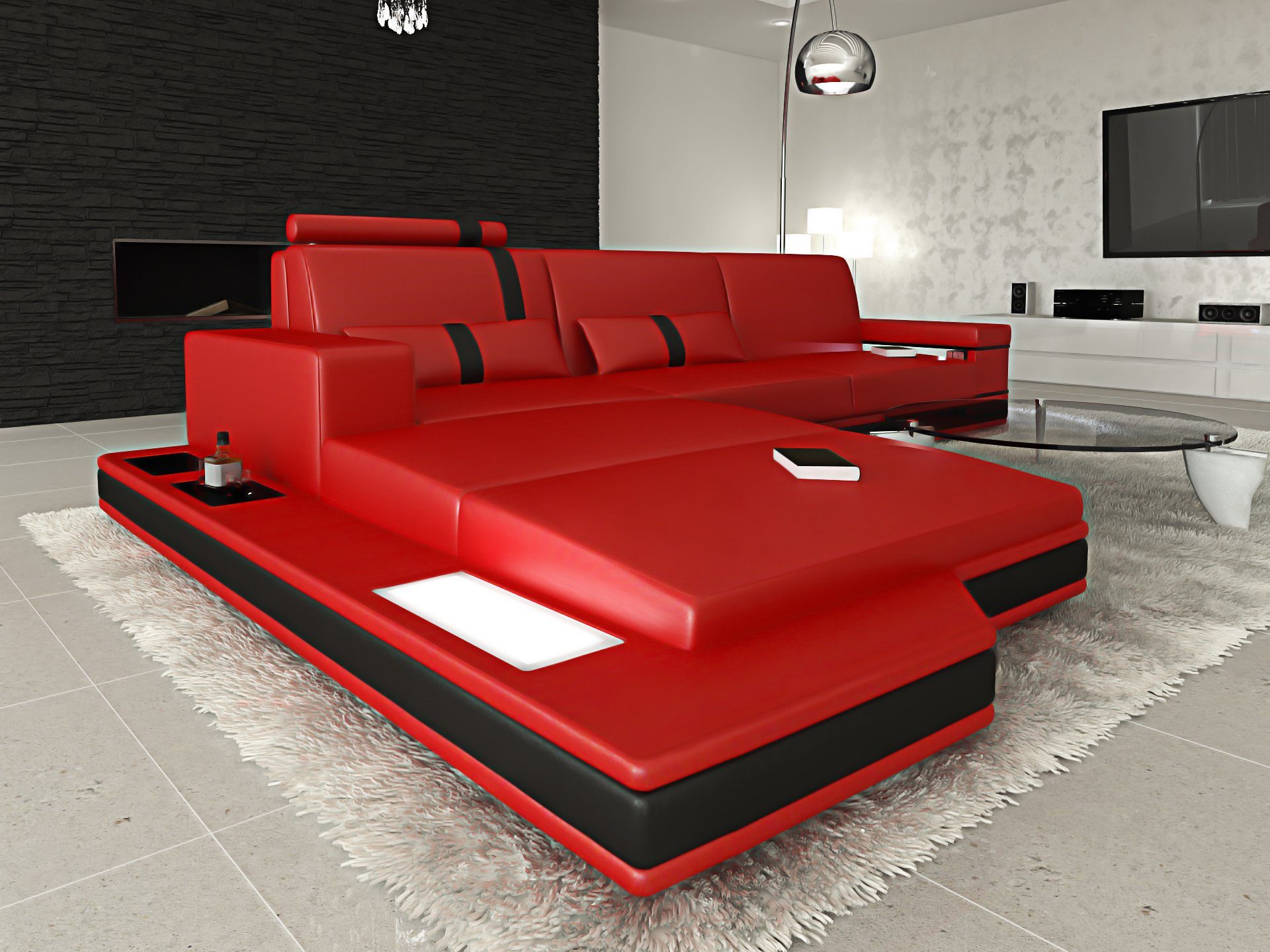 Sofa Dreams Ecksofa Ledercouch Leder Sofa günstig online kaufen