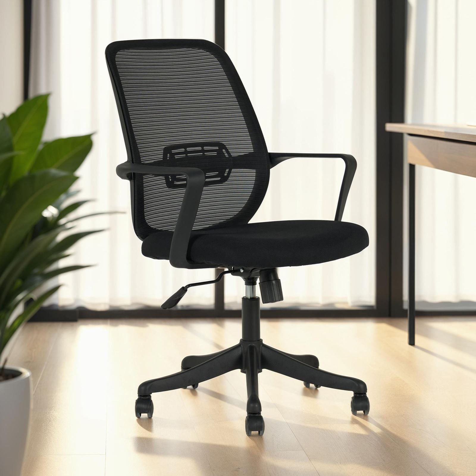 IDIMEX Drehstuhl MOLLIS, Ergonomischer Bürodrehstuhl mit Armlehnen & Mesh B günstig online kaufen