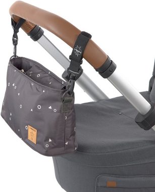 LÄSSIG Kinderwagen-Tasche Casual, Buggy Organizer, Universe Anthracite, für Kinderwagen oder Buggy; PETA-approved vegan