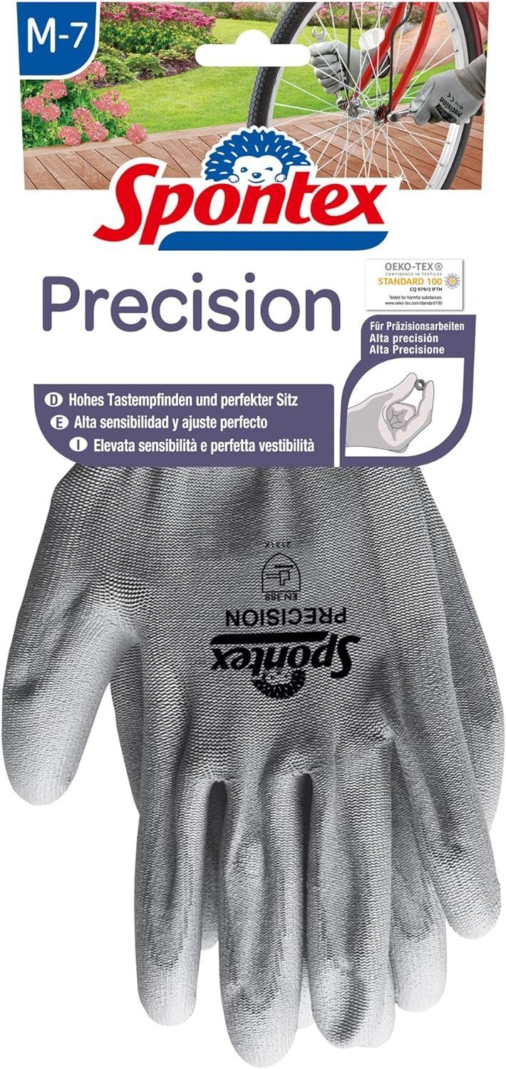 SPONTEX Arbeitshandschuhe Precision Handschuhe Größe L für feine Arbeiten Farbe nicht wählbar (1-St)