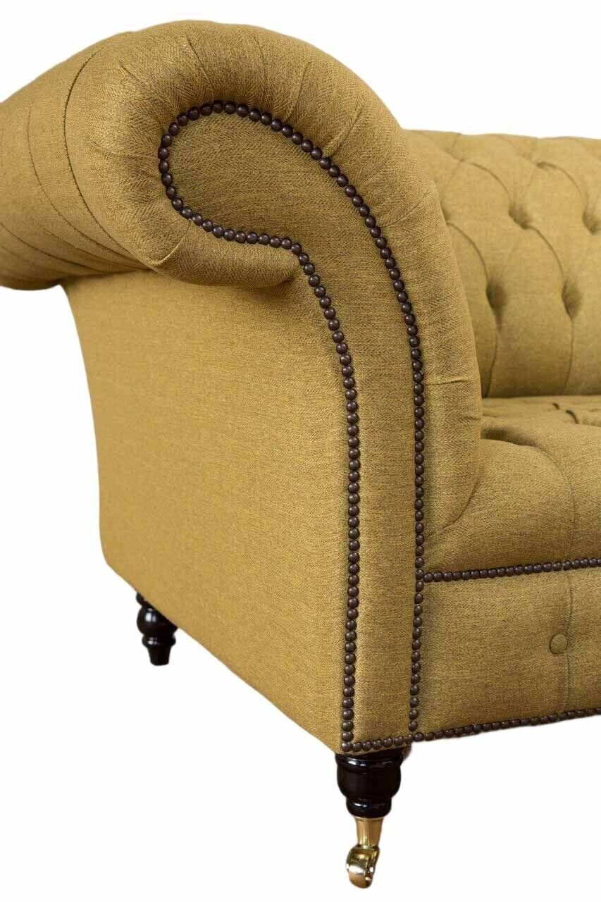 Couch Sessel Neu, Braun JVmoebel Europe Möbel Polster In Made Design Sessel Textil Sofa Chesterfield