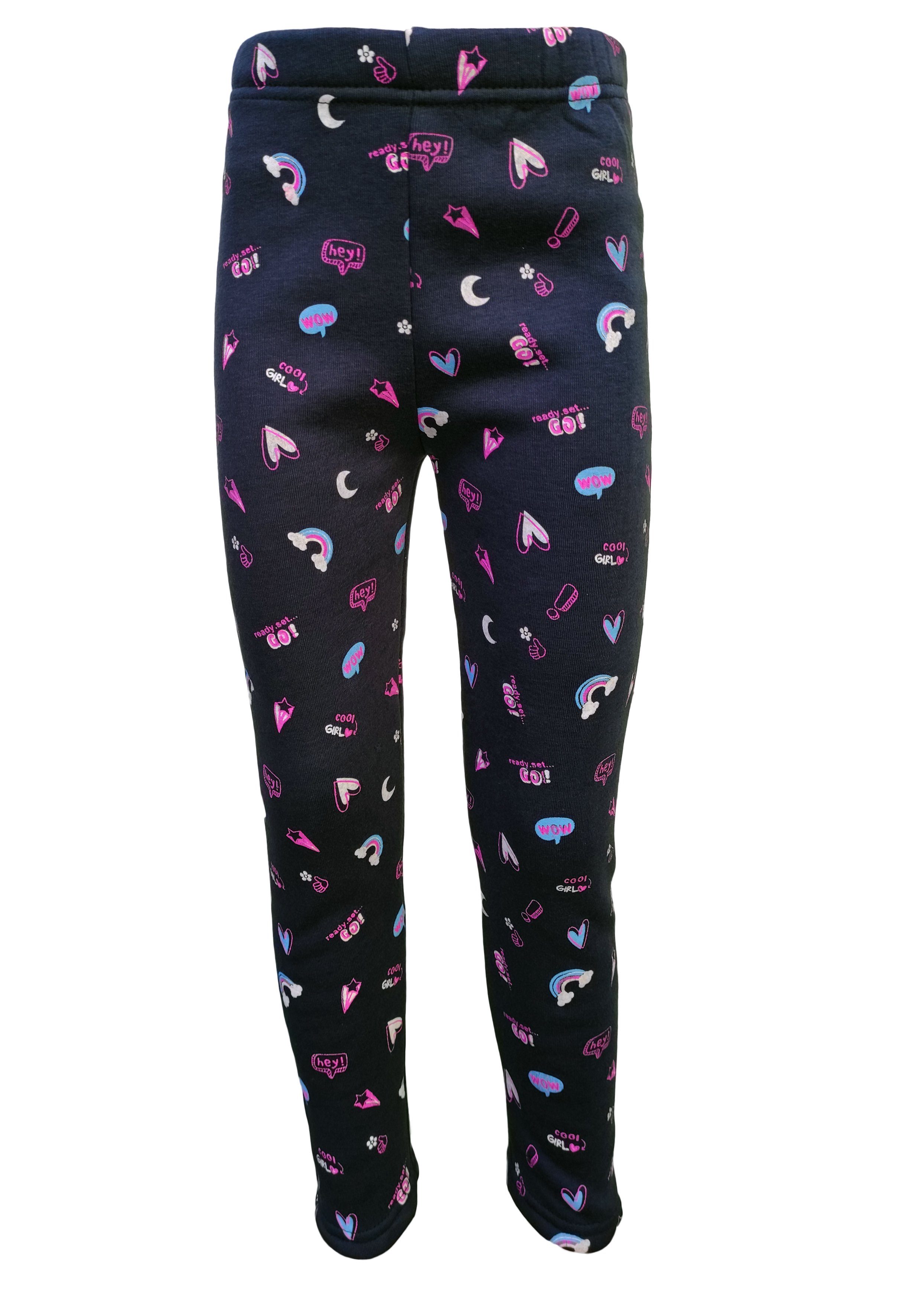 trendy gefüttert Family Thermoleggings Neonprint mit blau Trends