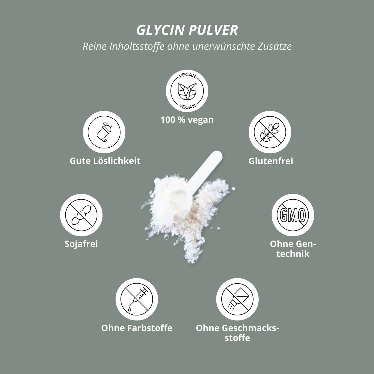 nutri+ Glycin Pulver 1 kg Aminosäure Pulver, 1000 g