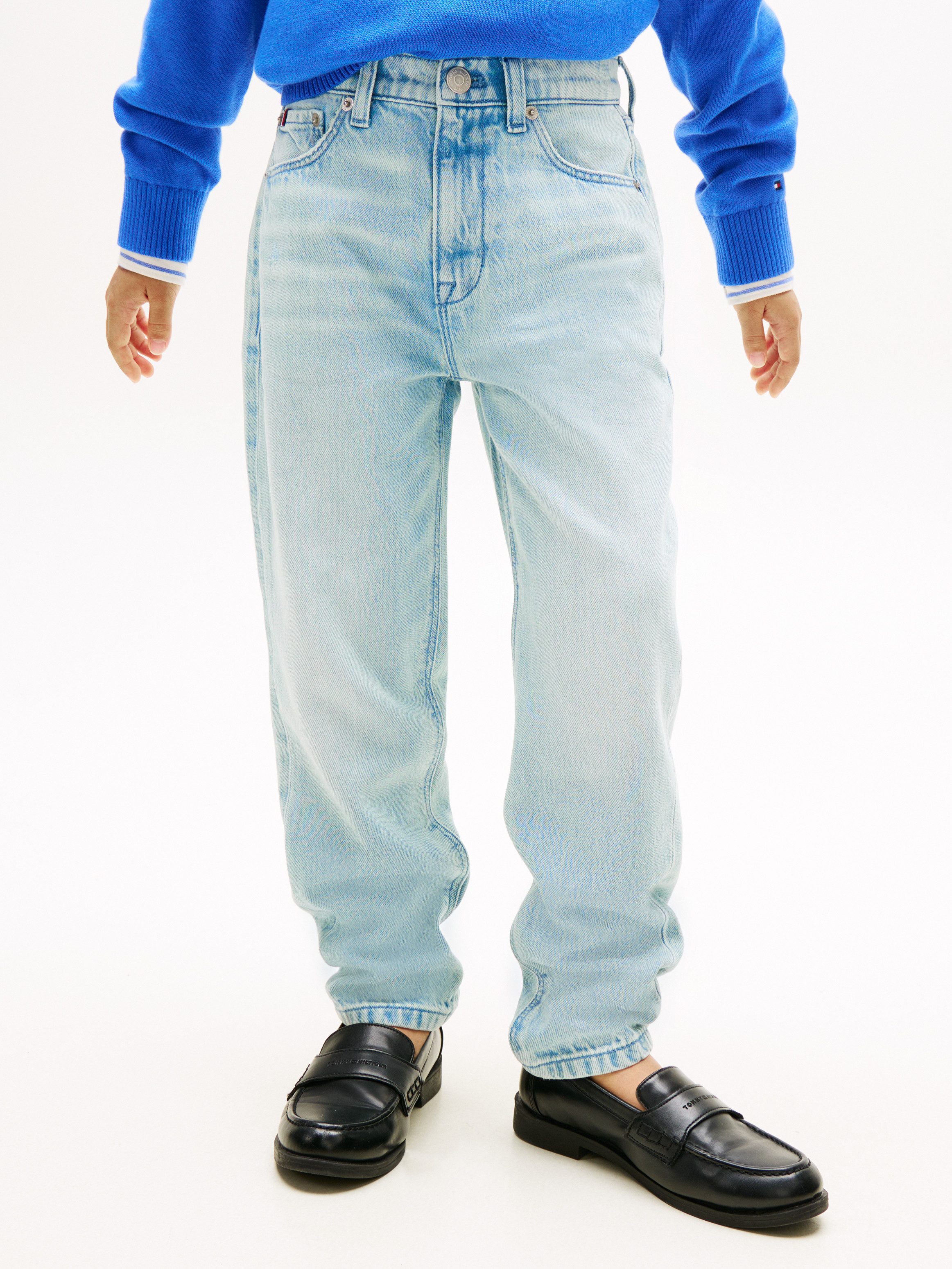 Tommy Hilfiger 5-Pocket-Jeans ARCHIVE LIGHT BLUE JEANS Kinder bis 16 Jahre, mit Fade-Effekt, regular fit