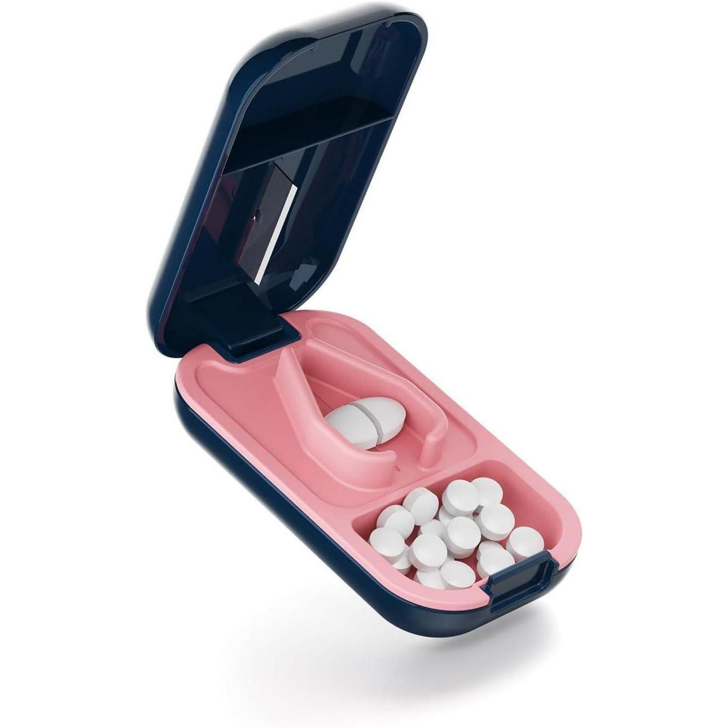 Opret Pillendose Tablettenteiler für kleine und große Tabletten, Pillenschneider mit