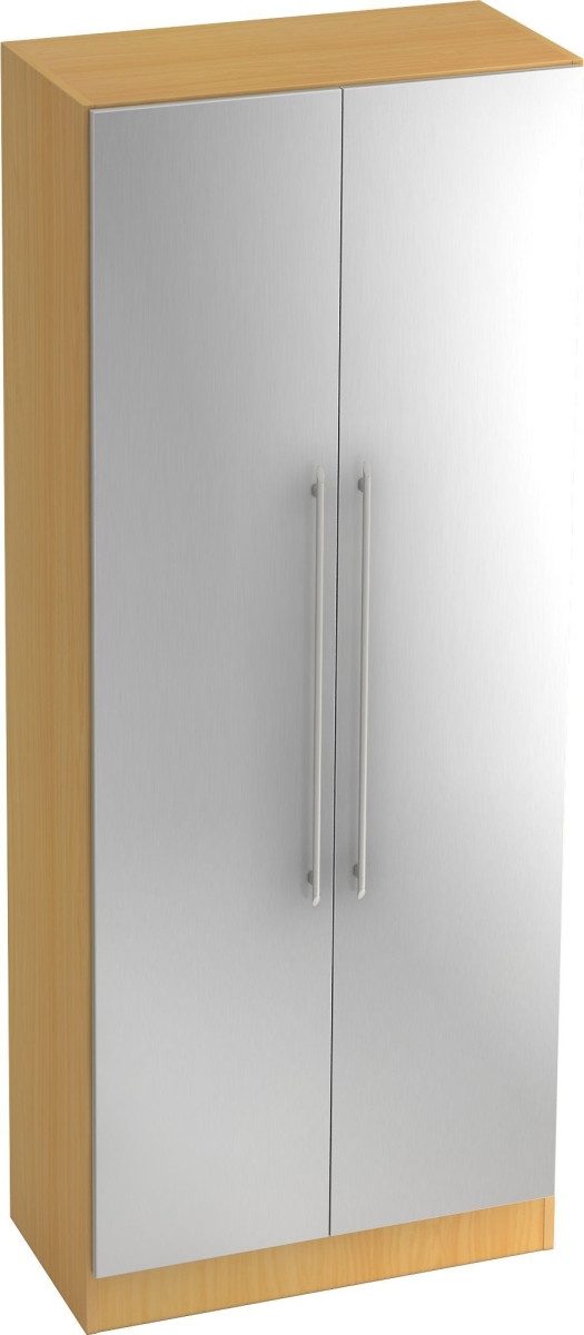 HAMMERBACHER Garderobenschrank Garderobenschrank Solid 5OH BxTxH 80x42x200,4cm Griff RE Buche/Silber