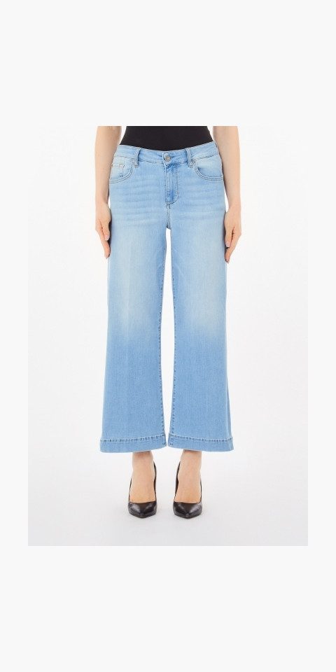 Liu Jo Weite Jeans – Stylische Damenjeans mit Bügelfalte