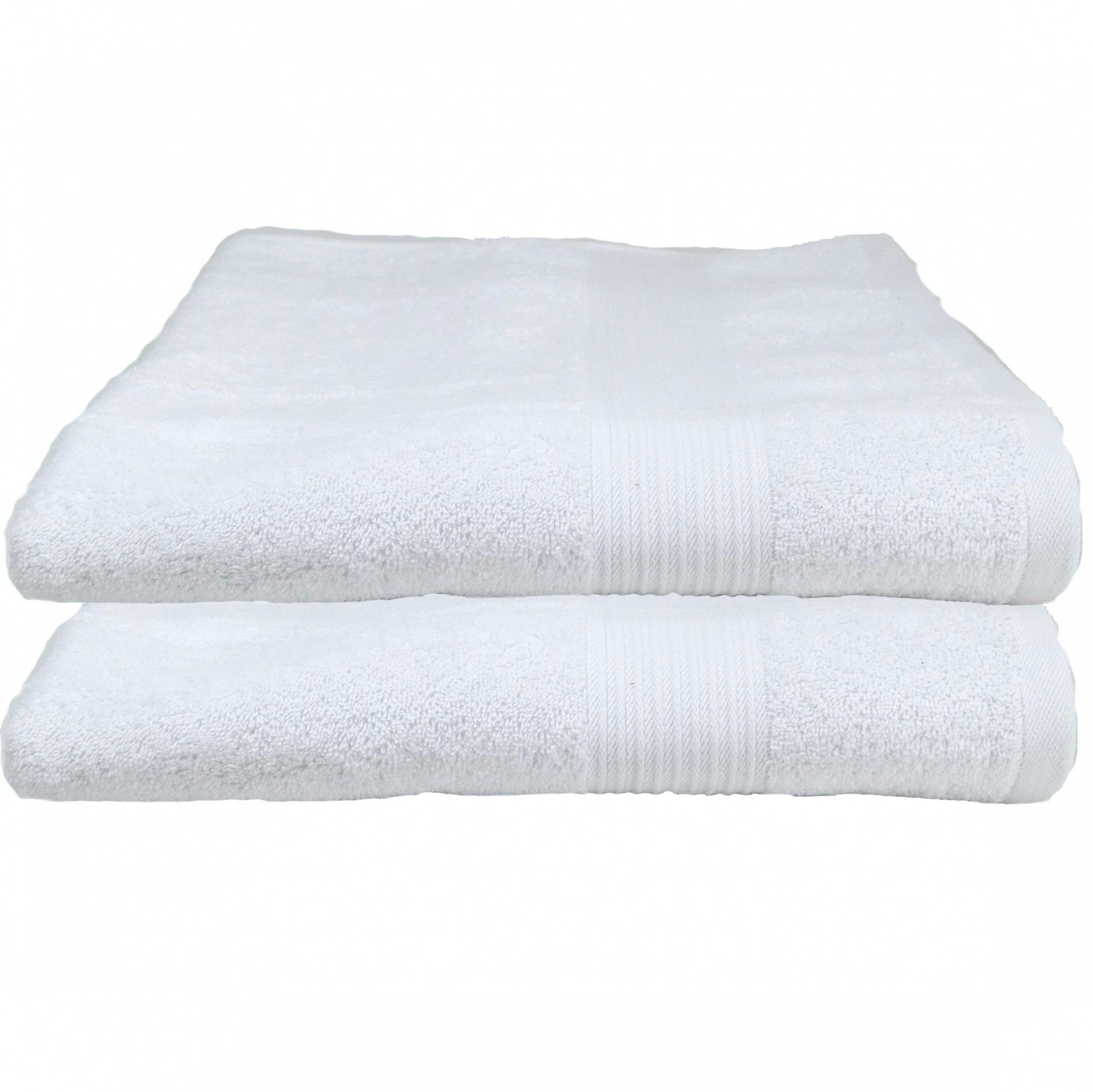 Julie Julsen Badetuch 2-Badetuch-Weiss-Badetuch 100 x 150 cm, Baumwolle (2- günstig online kaufen