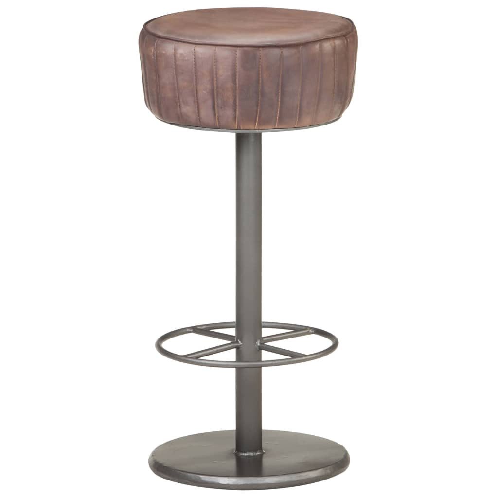 Barhocker Braun Echtleder
