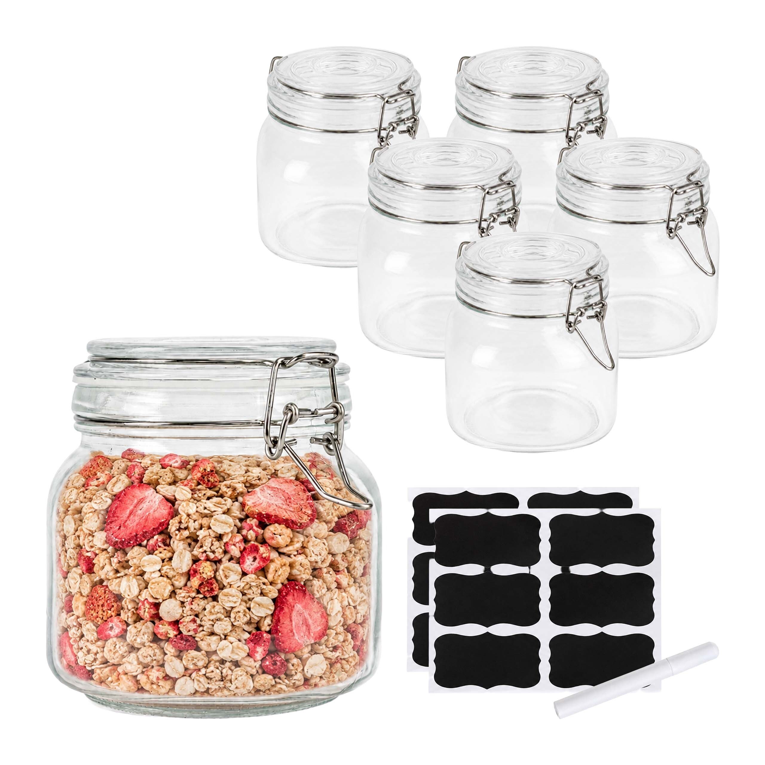 relaxdays Einmachglas Einmachgläser 6er Set 750 ml, Glas, (6-tlg)