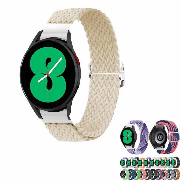 Wigento Smartwatch-Armband Für Samsung Galaxy Watch 4 40mm / 44mm Uhr Nylon Armband Ersatz Arm Band Muster 7