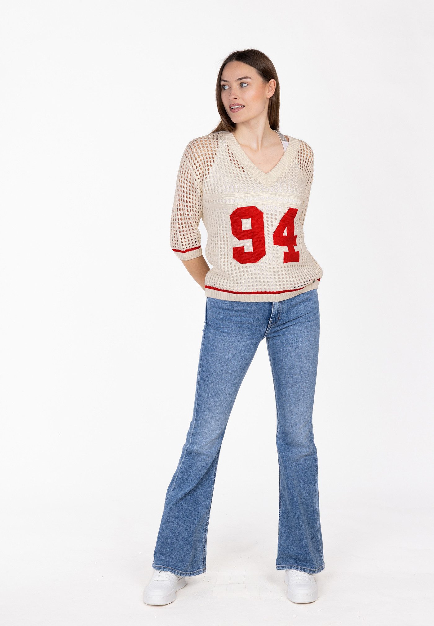 Key Largo Rundhalspullover WKN PIER v-neck (1-tlg)