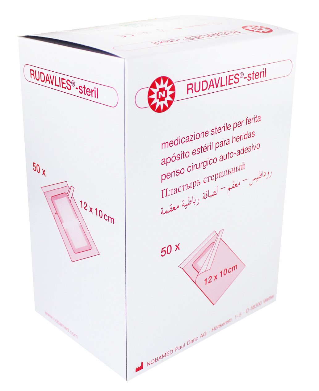 Nobamed Wundpflaster Rudavlies-steril Verbandpflaster 50 Stück