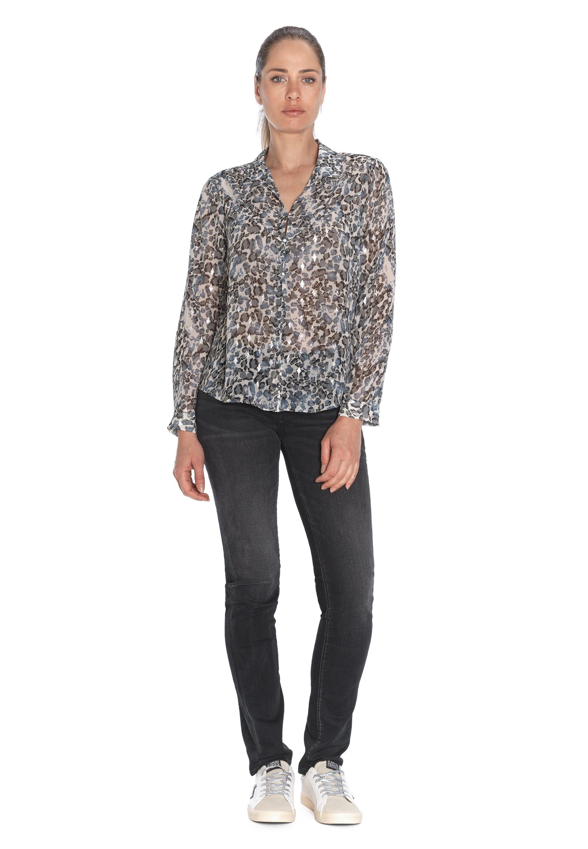 mit Le Bluse Klassische Allover-Print Stefany Cerises trendigem Temps Des