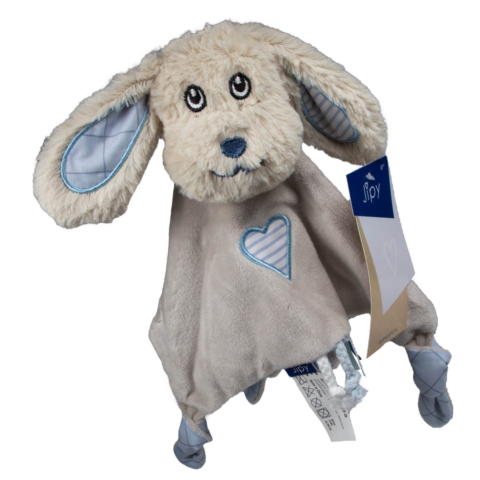 Otto Simon Lernspielzeug Schmusetuch mit Rassel, Baby Schnuffeltuch, blau, mit Rassel