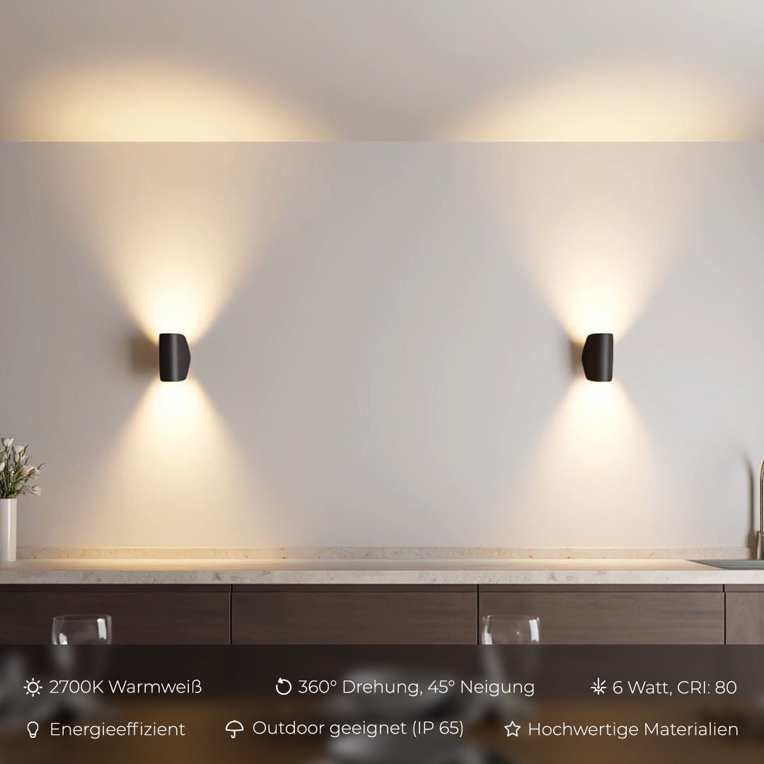 Neona LED Wandleuchte POLARIS Schwarz, Innovative günstig online kaufen