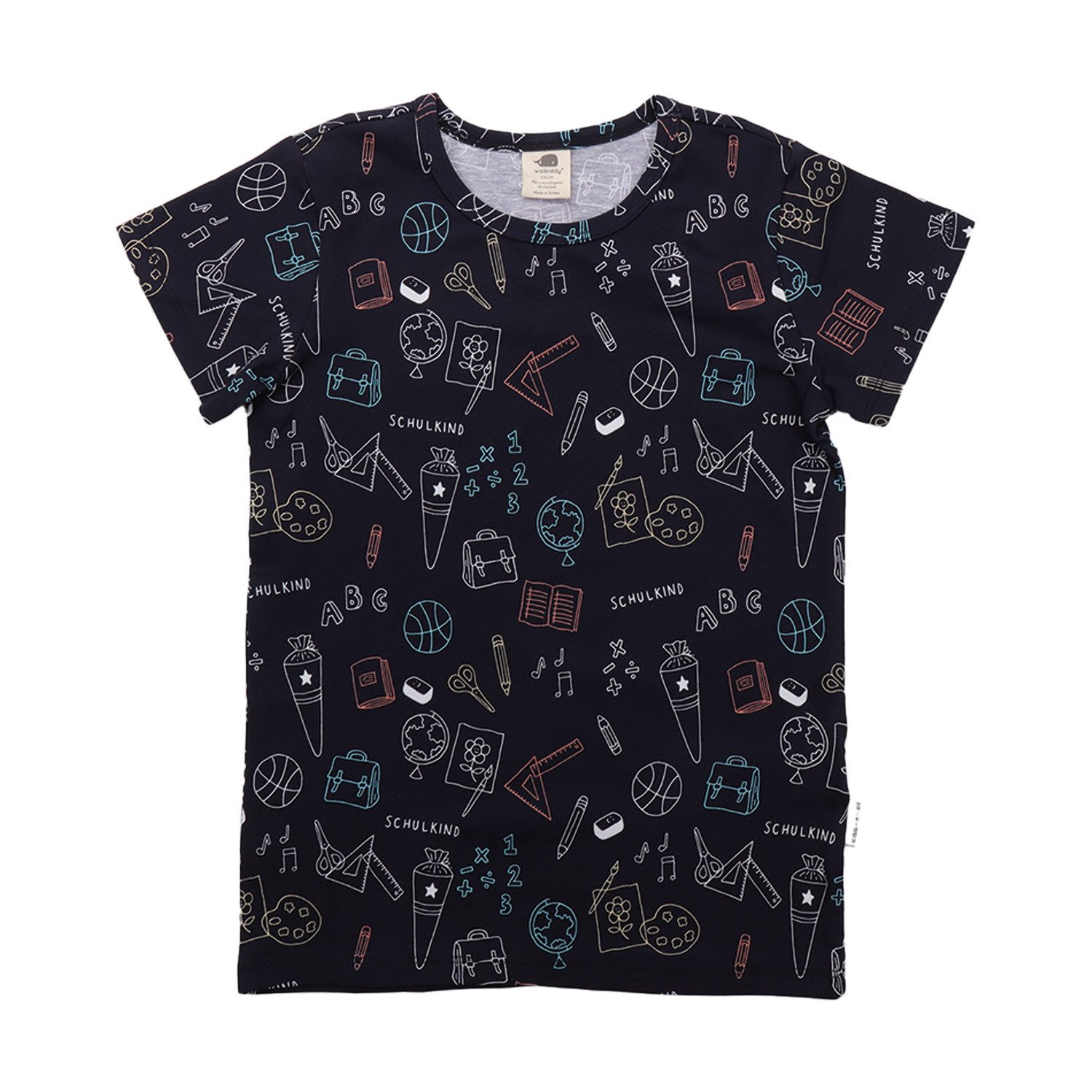T-Shirt T-Shirt mit Schulanfangsmotiv aus Bio-Baumwolle