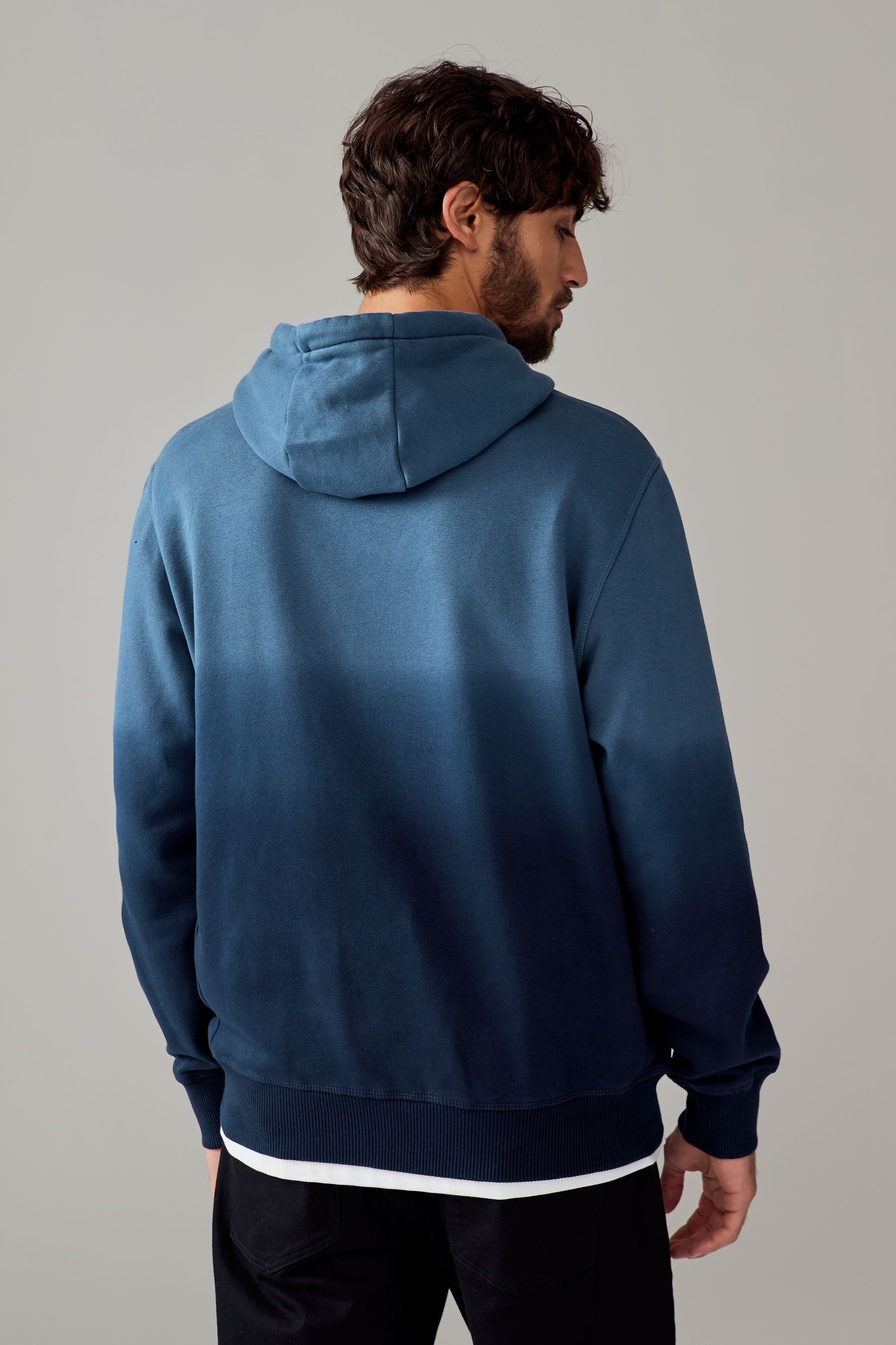 Next Kapuzensweatshirt Jersey-Hoodie mit Batik-Farbverlauf (1-tlg) günstig online kaufen