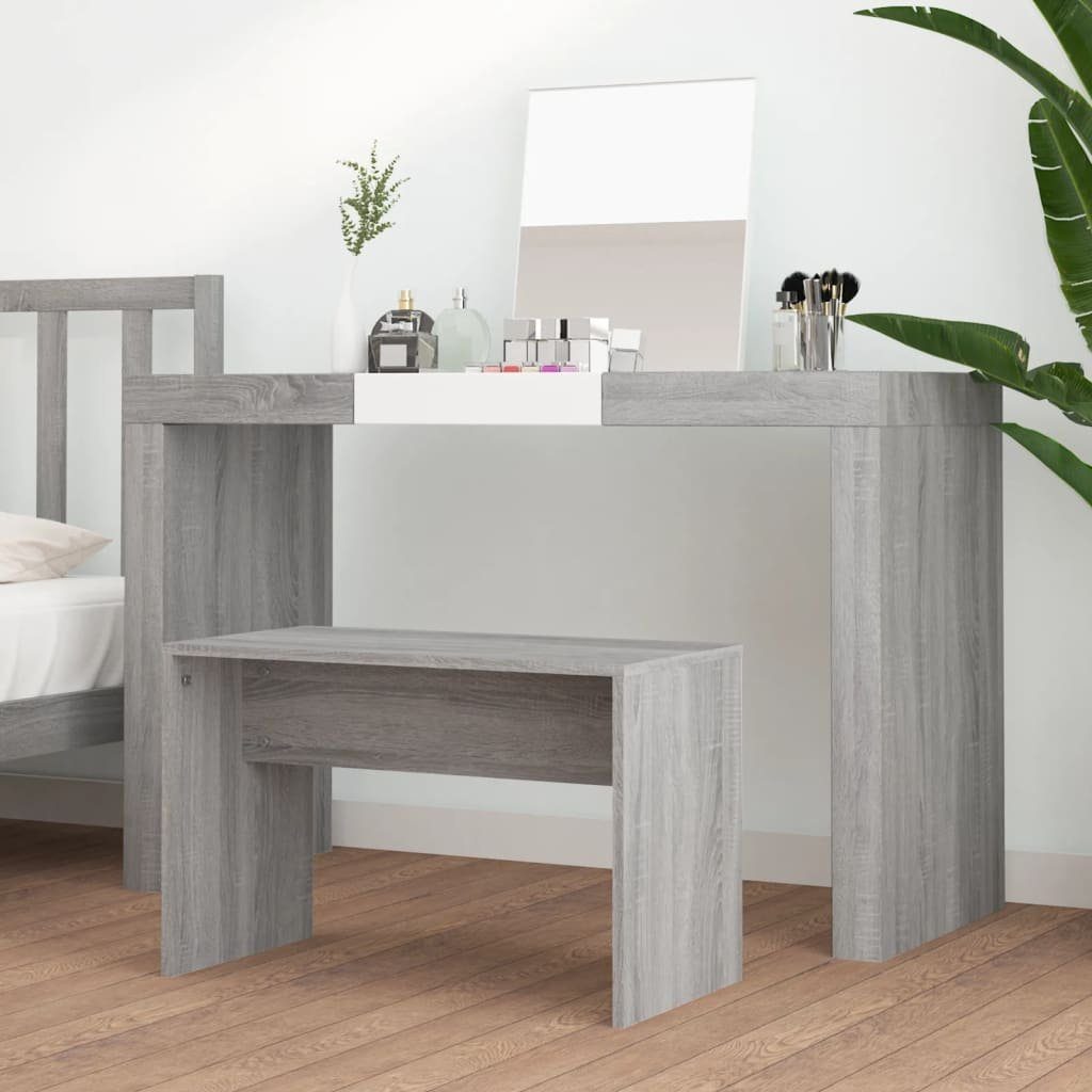 vidaXL Sitzhocker Schminkhocker Grau Sonoma 70x35x45 cm Holzwerkstoff günstig online kaufen