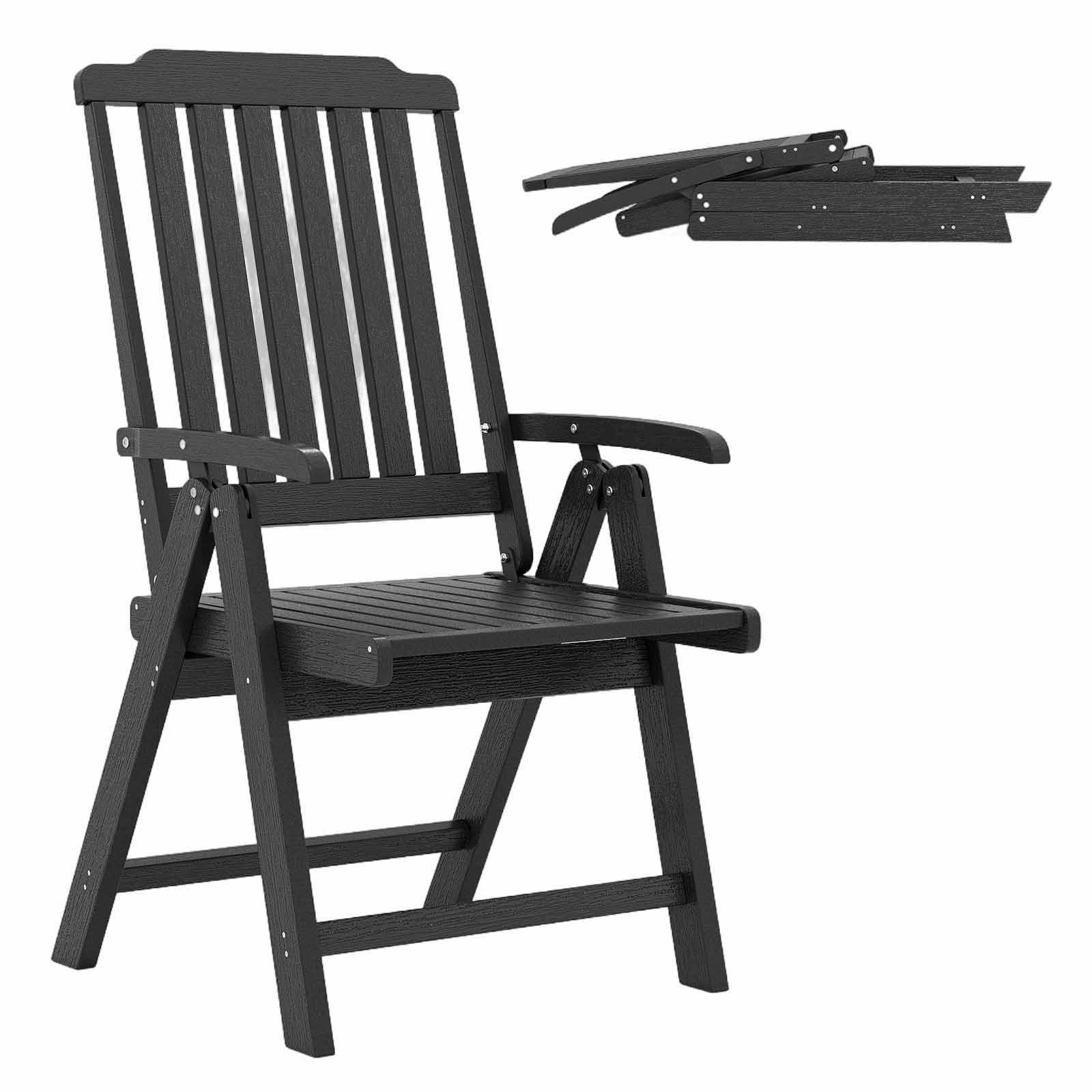 COSTWAY Klappstuhl, Gartenstuhl mit hochlehner, bis 150 kg belastbar