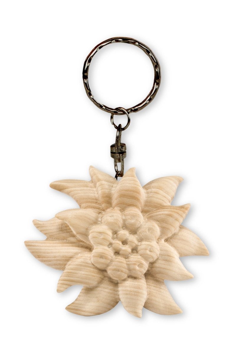 Demi Art Hängedekoration Schlüsselanhänger - EDELWEISSBLÜTE - zirbenholz