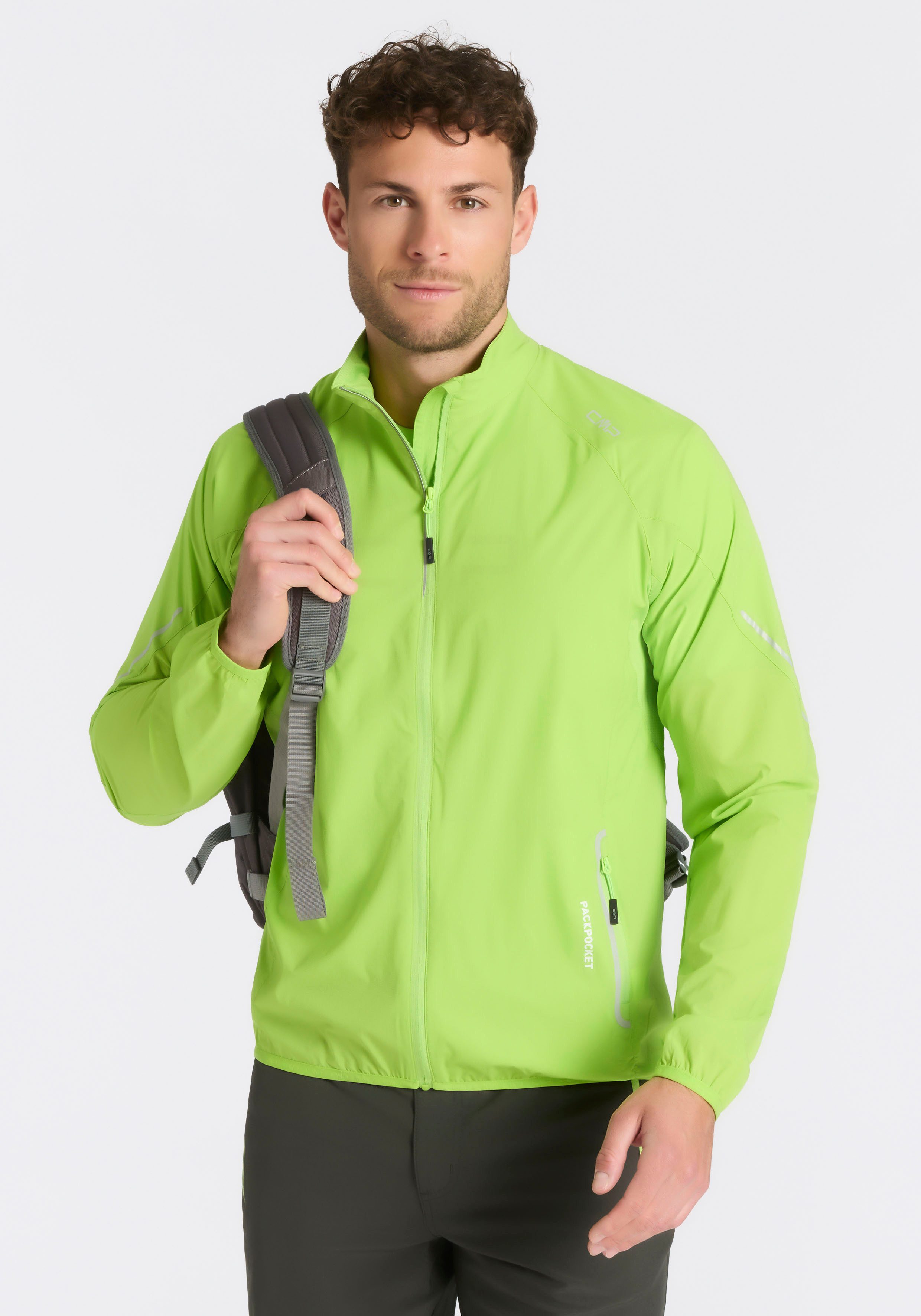 CMP Windbreaker für Radsport geeignet, komprimierbar, atmungsaktiv, aus Ripstop-Gewebe