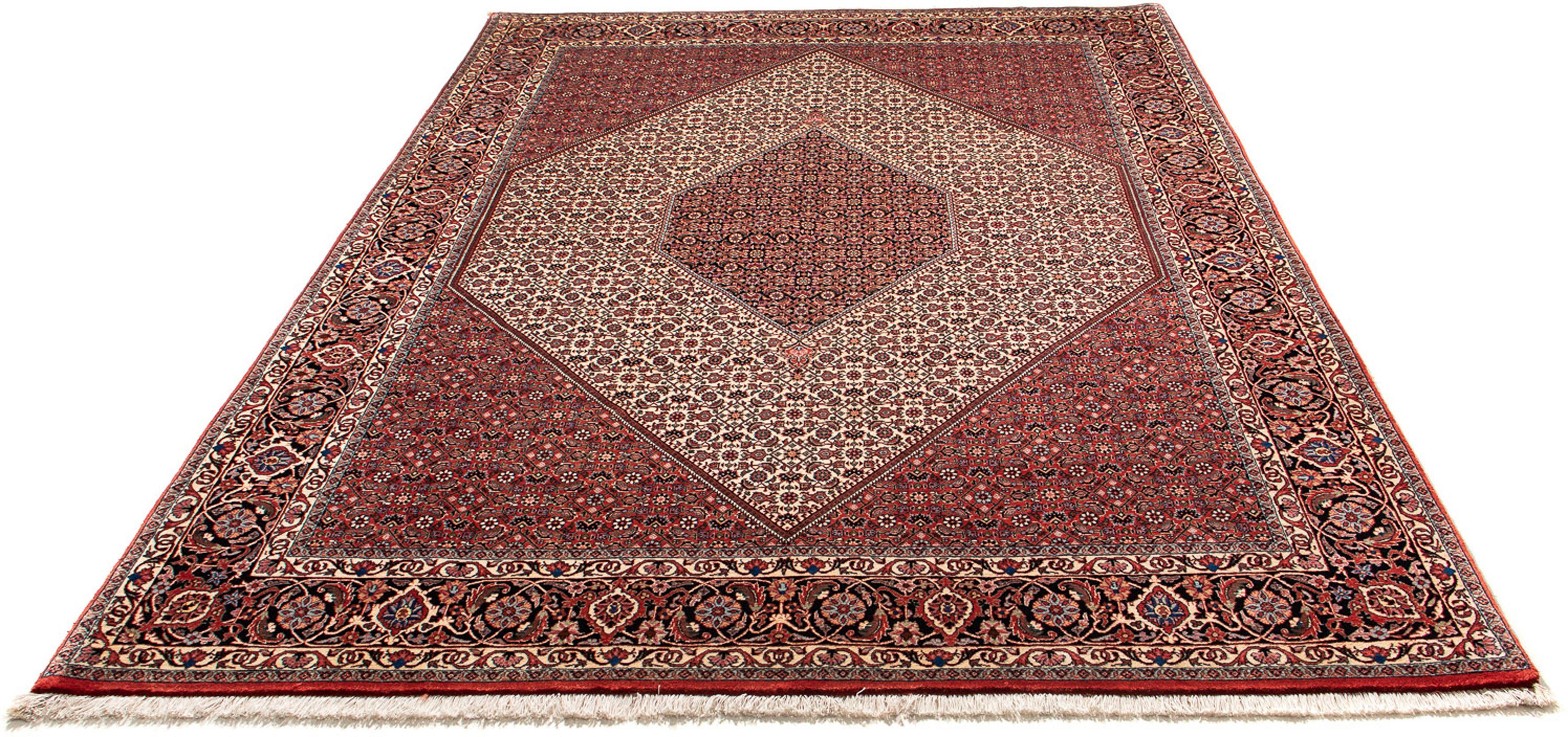 Orientteppich Perser - Bidjar - 289 x 204 cm - dunkelrot, morgenland, rechteckig, Höhe: 15 mm, Wohnzimmer, Handgeknüpft, Einzelstück mit Zertifikat