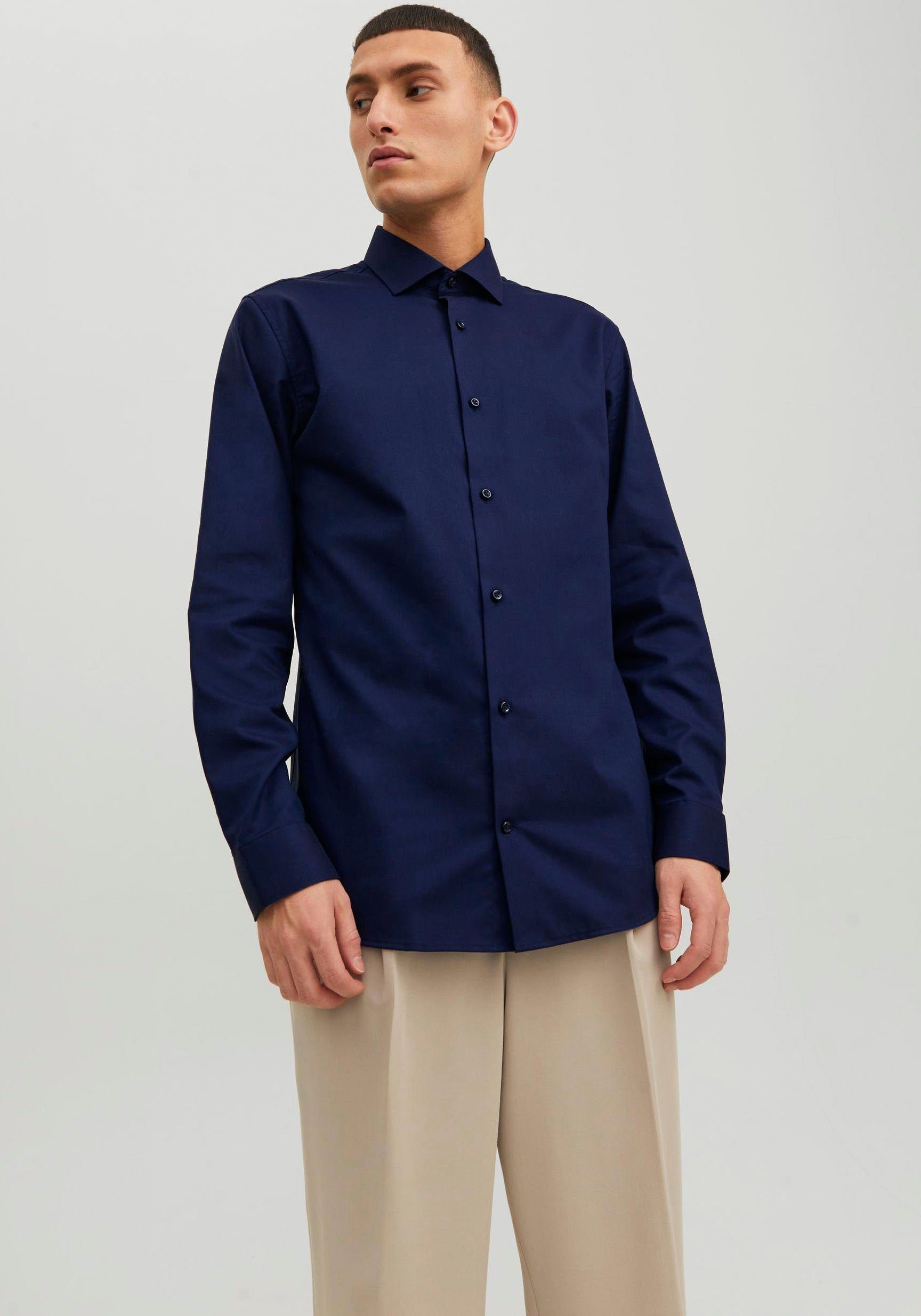 Langarmhemd & navy L/S JPRBLAPARKER perfect Jack Jones SHIRT