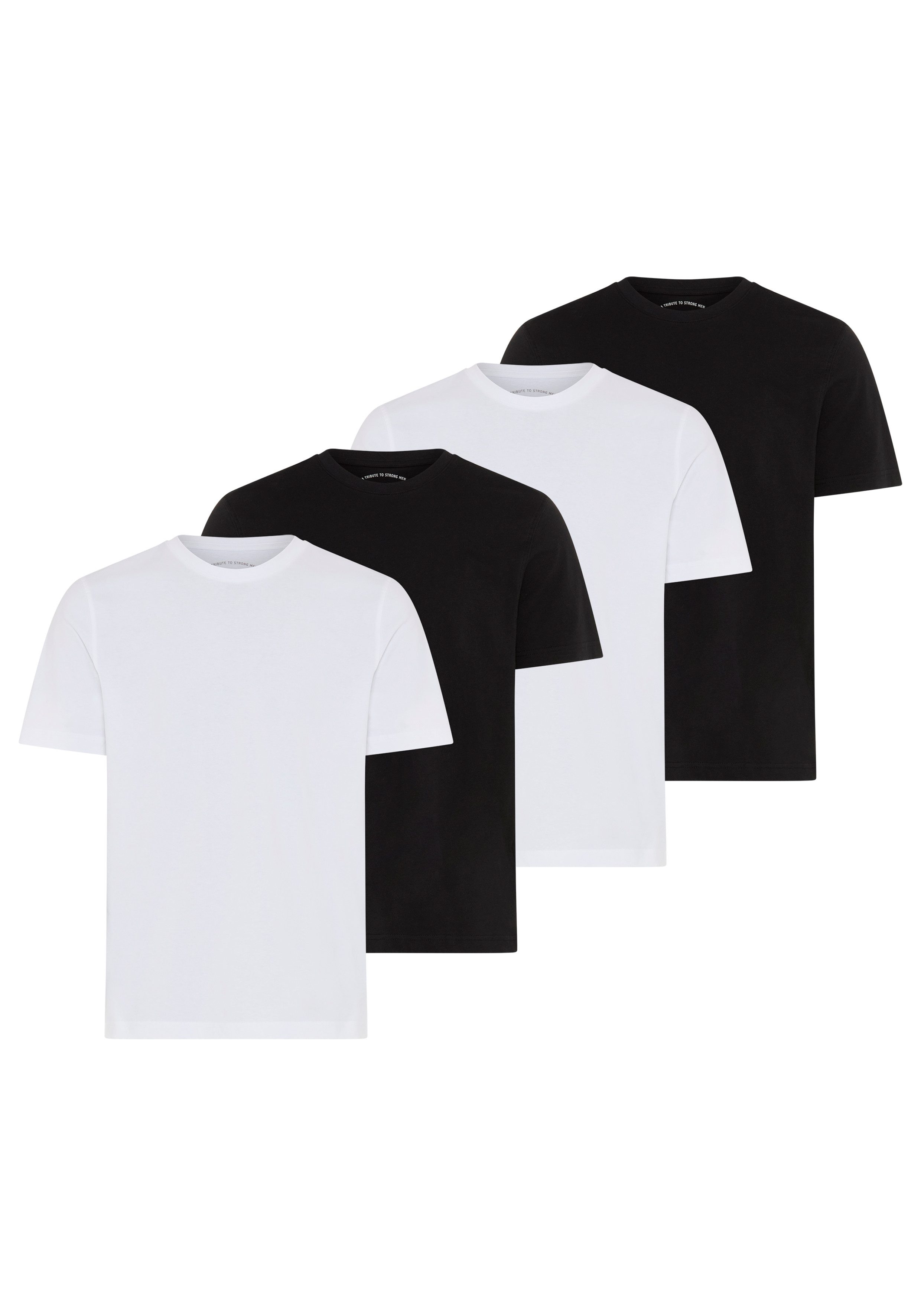 Man's World Rundhalsshirt (5er-Pack) Kurzarm, Regular Fit, unifarben, Rundh günstig online kaufen