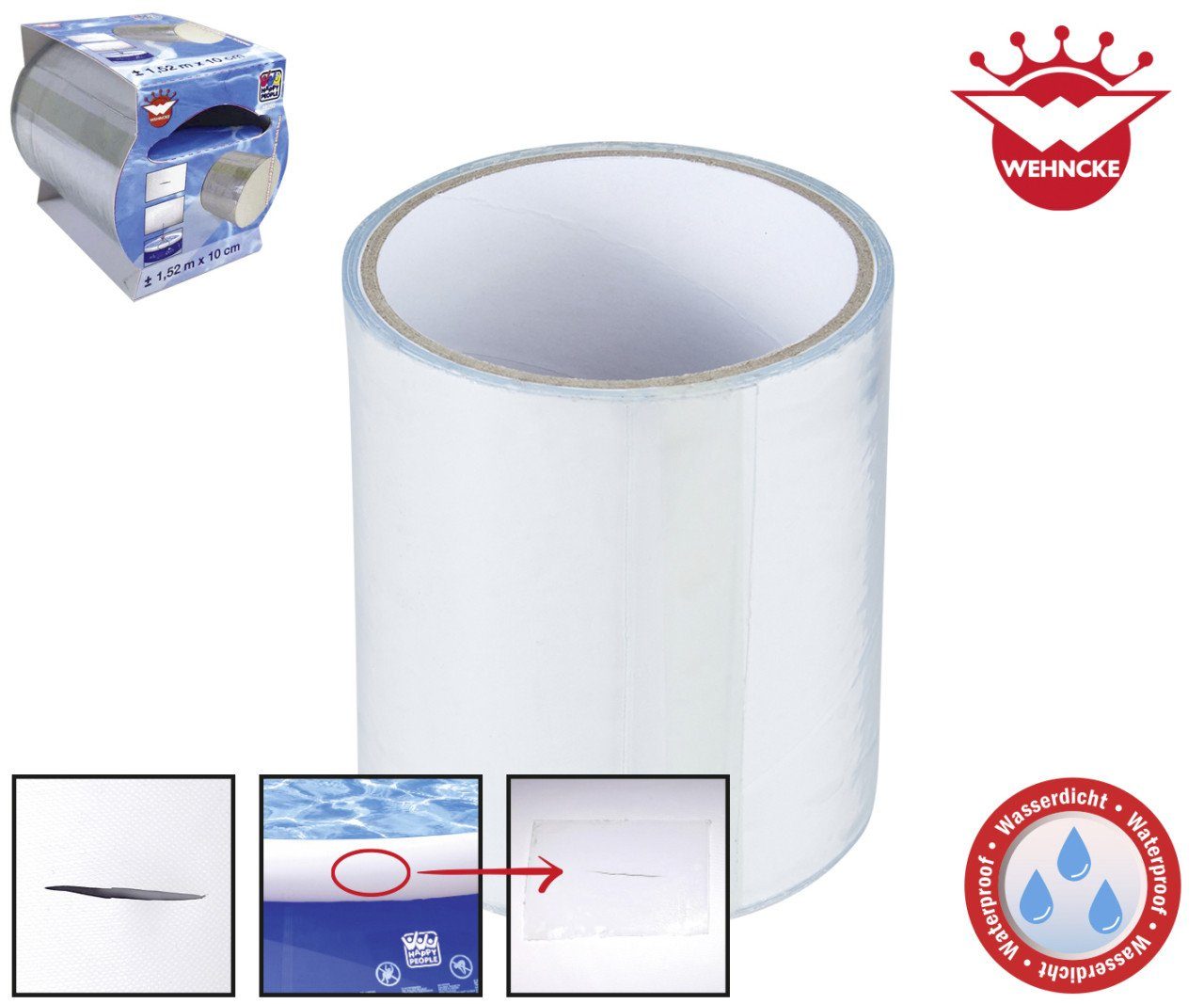 Happy People Unterwasser-Reparaturset Happy People Reparatur Klebeband für Бассейны Длина