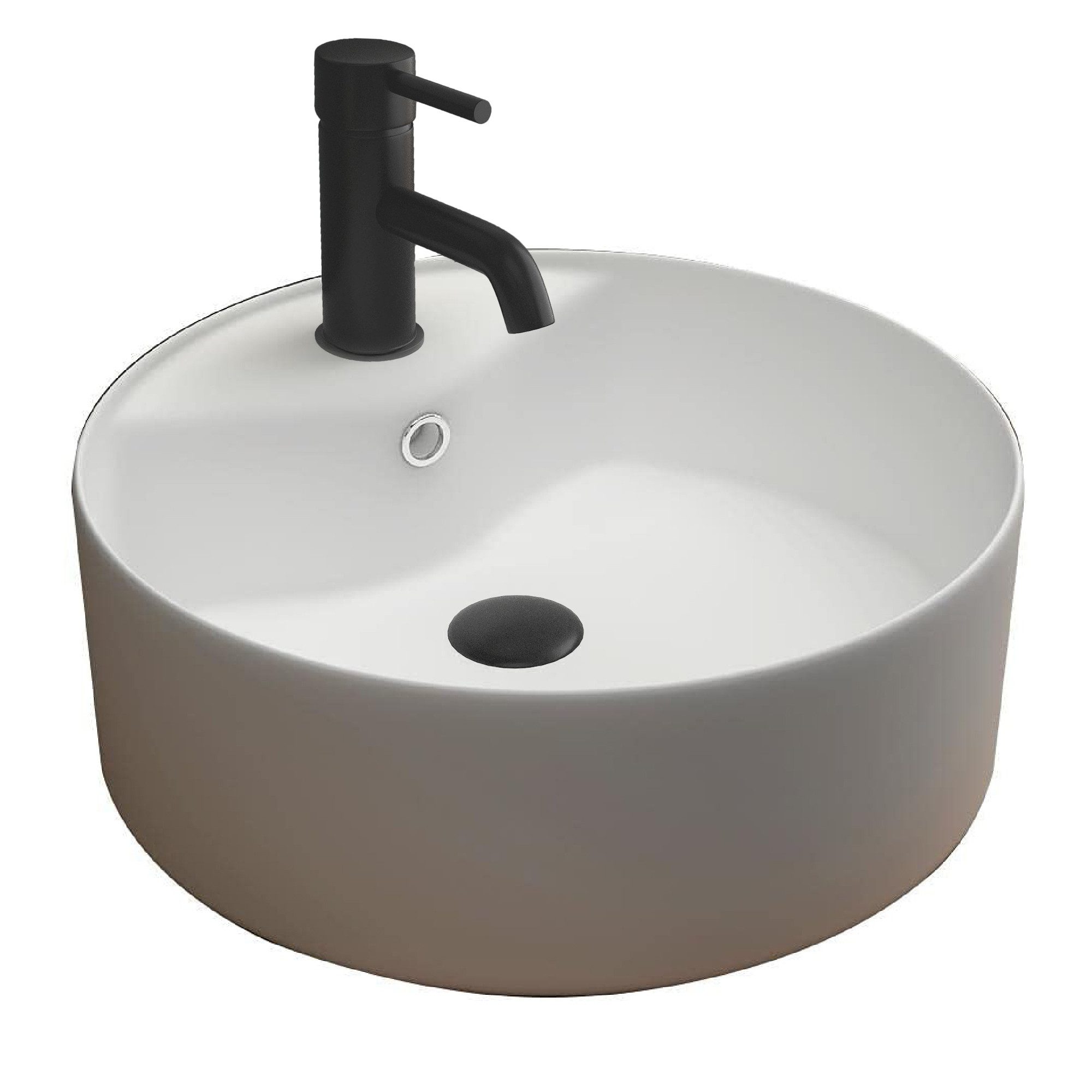 Alpenberger Aufsatzwaschbecken Rund - Mini Waschbecken Klein - Waschtisch W günstig online kaufen