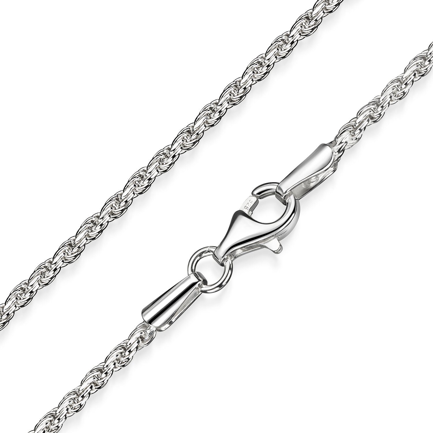 Materia Silberkette Damen Silber Kordelkette gewalzt günstig online kaufen
