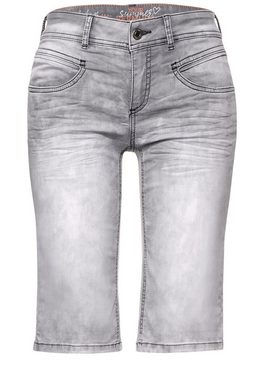 STREET ONE Jeansbermudas Street One Casual Fit Jeans Bermuda in Light Grey (1-tlg) Taschen