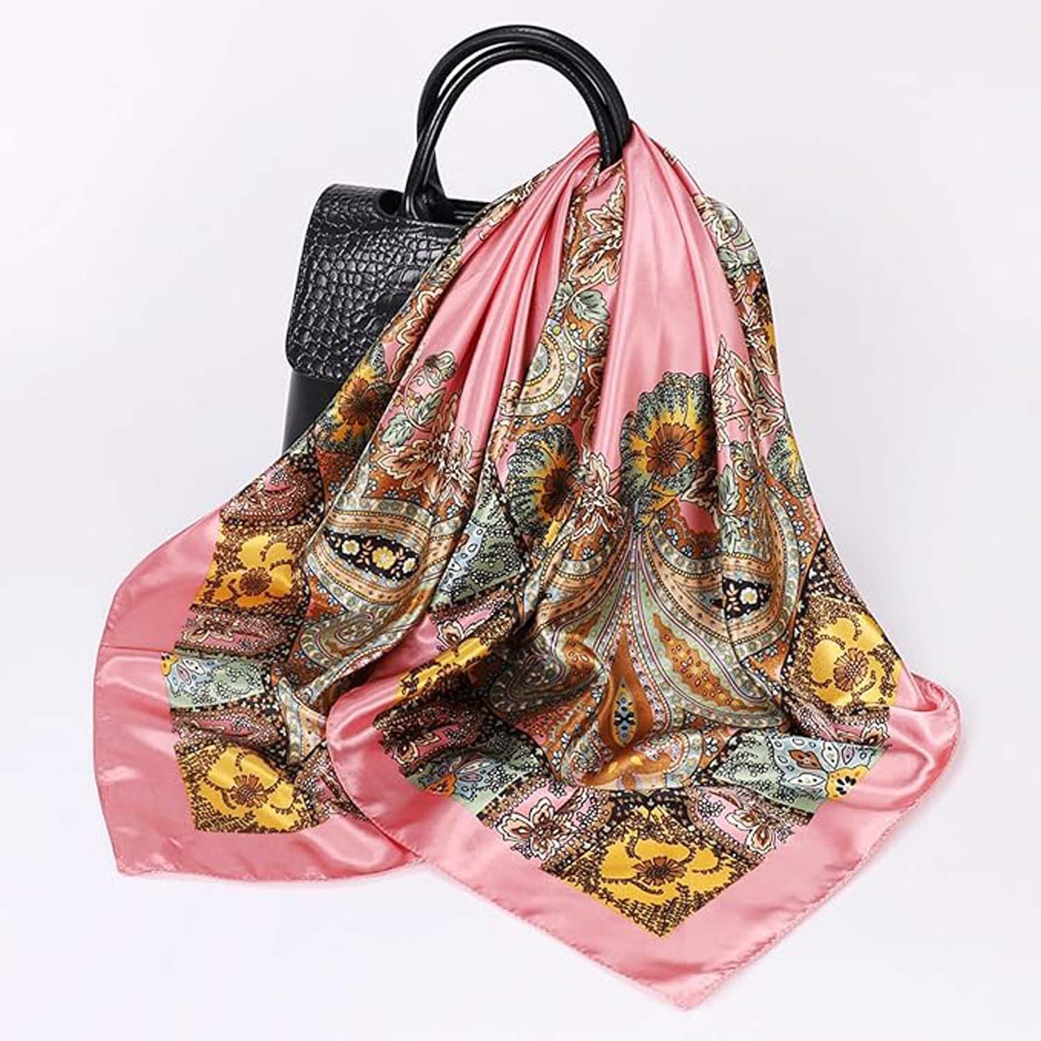 Zaewry Halstuch 90x90cm Kopftuch Bandanas Haartuch für Damen