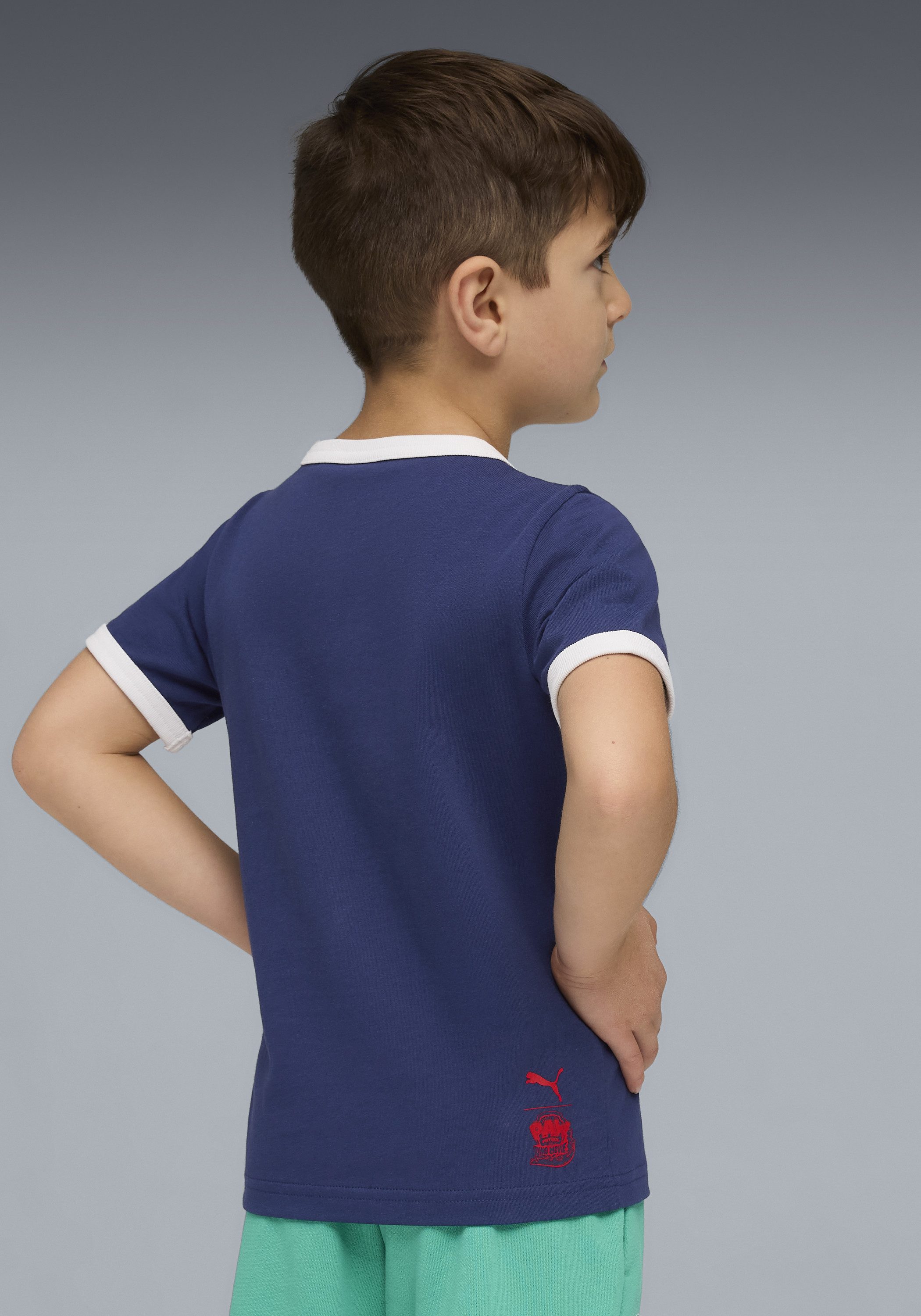 PUMA T-Shirt X PAW PATROL RINGER TEE Regular Fit, Kurzarm, für Kinder, mit Rundhalsausschnitt
