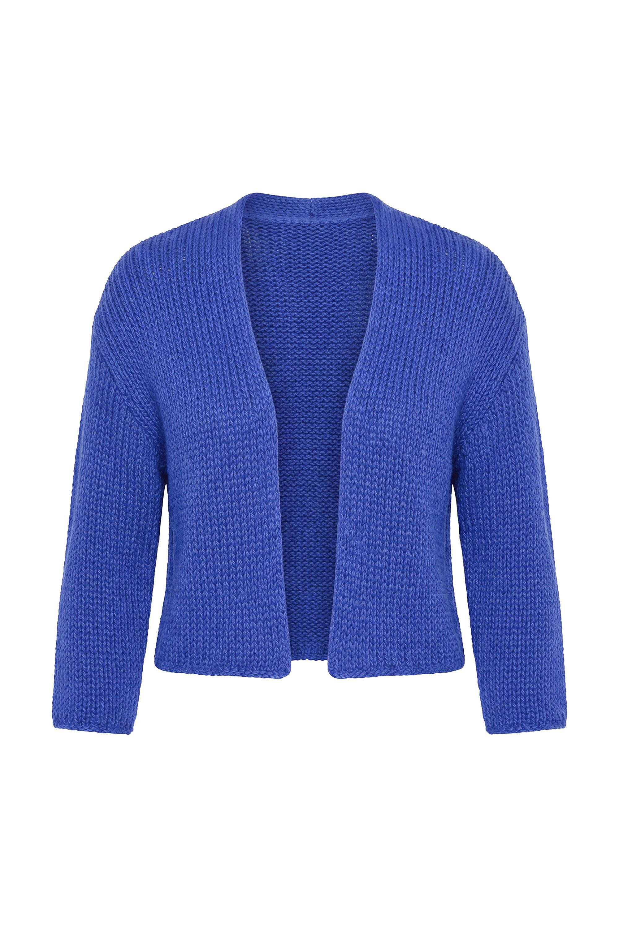Angel of Style Strickjacke Lochstrick-Jacke oversized offene Form 3/4-Ärmel