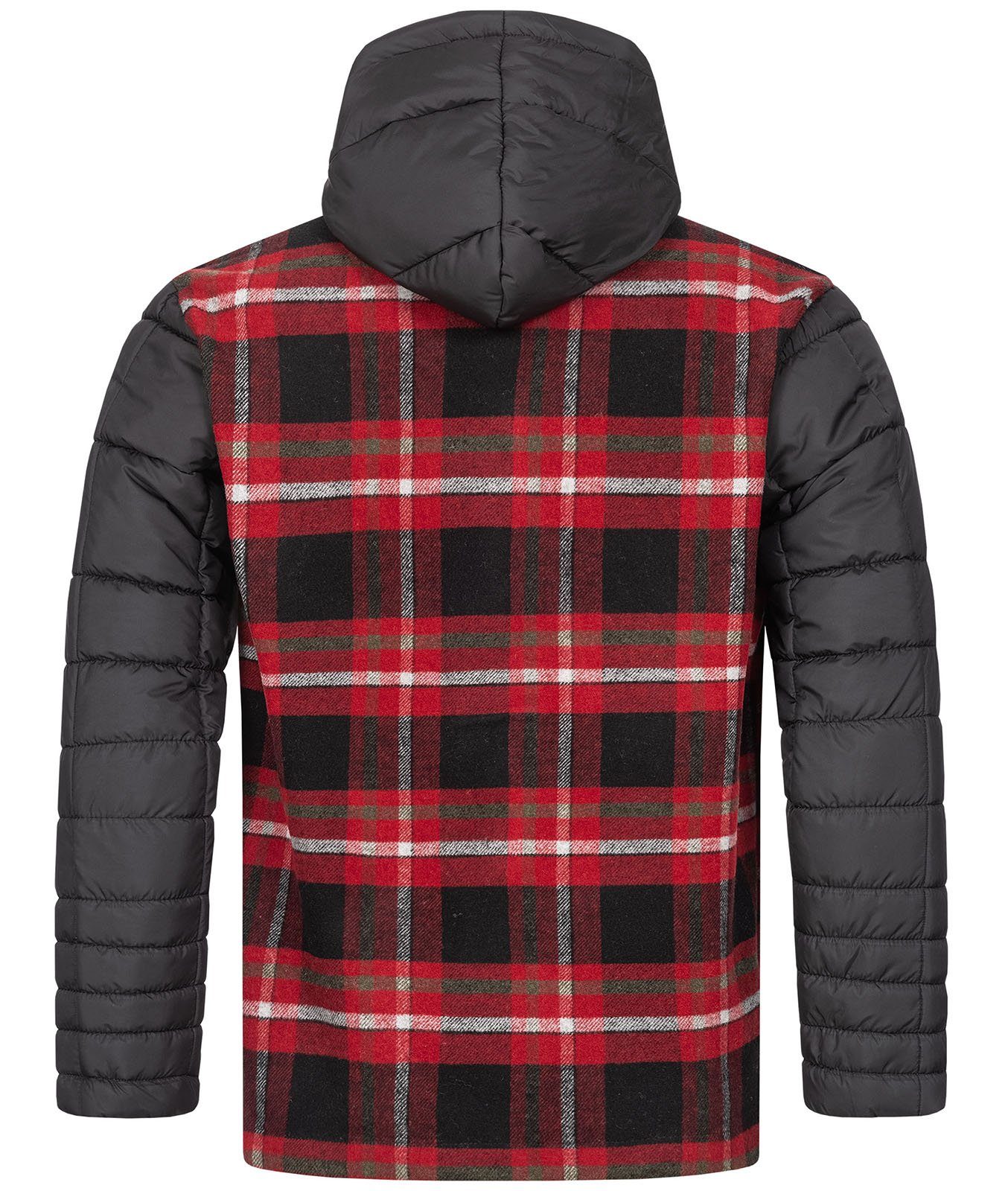 Rock Creek Steppjacke Herren Flanelljacke mit Kapuze H-265