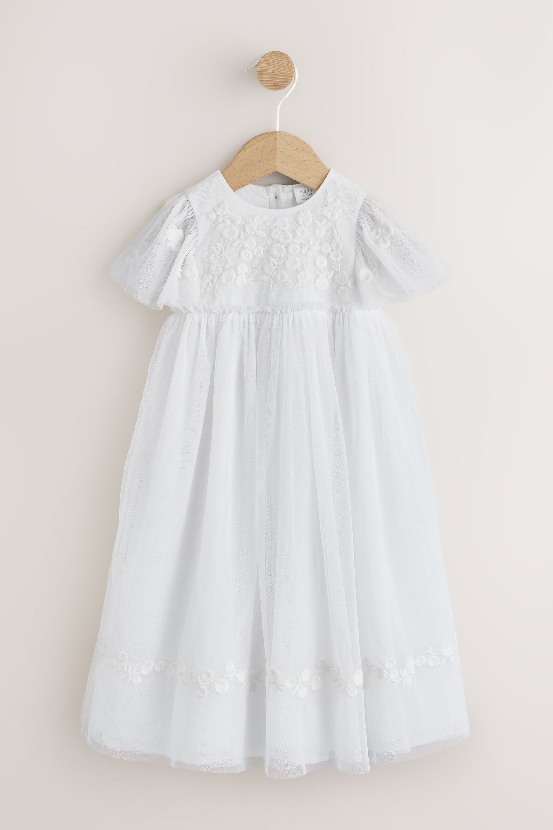 Next Meshkleid Besticktes Baby Kleid mit Blumenmuster und Mesh (1-tlg)