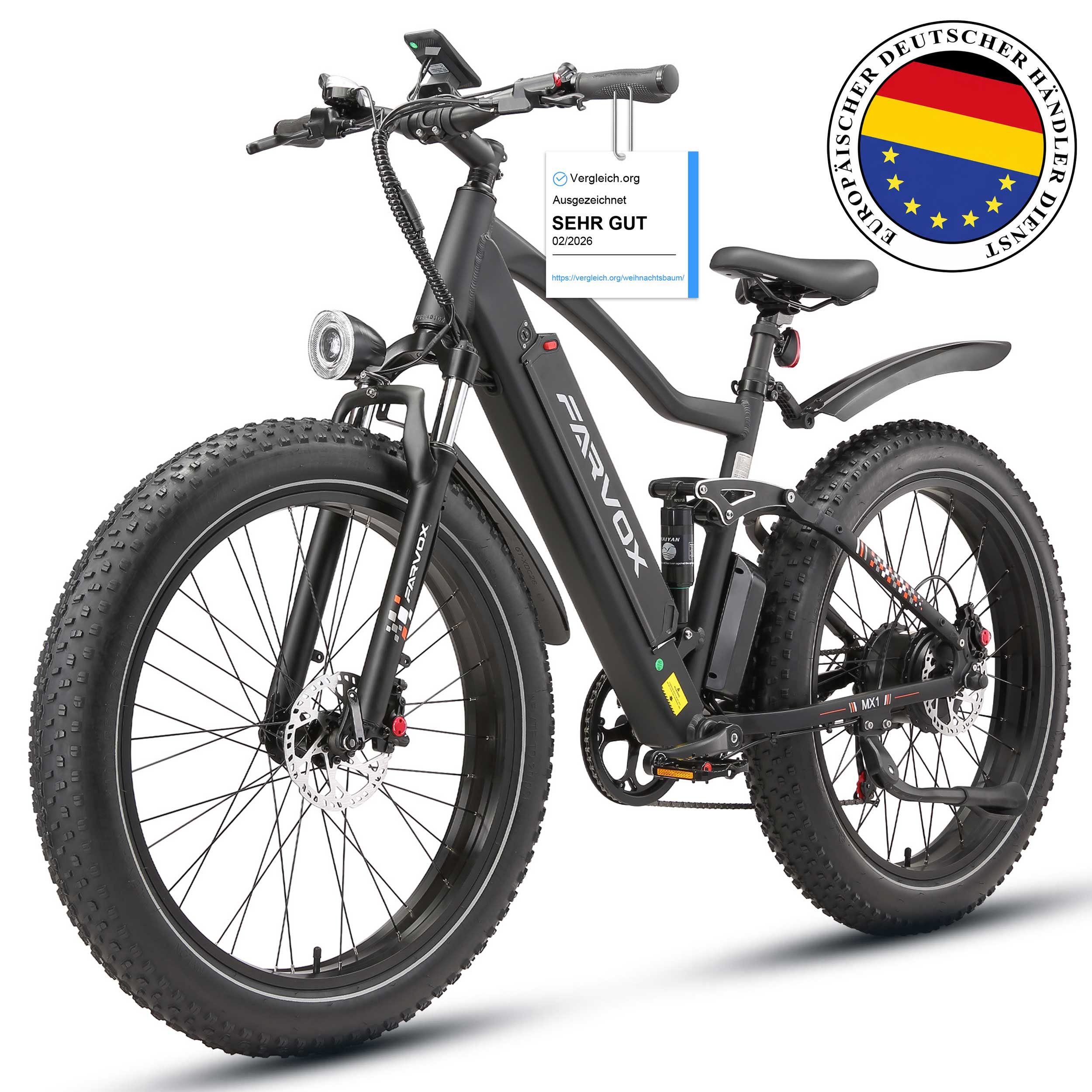 Vankel E-Bike Cityrad MX1 E-Fahrrad Damen u. Herren 624WH Pedelec, 48V 100 km Reichweite, Kettenschaltung, Heckmotor, 624 Wh, Cityrad 7 Gang Shimano,Scheibenbremsen E-bikes, Kettenschaltung