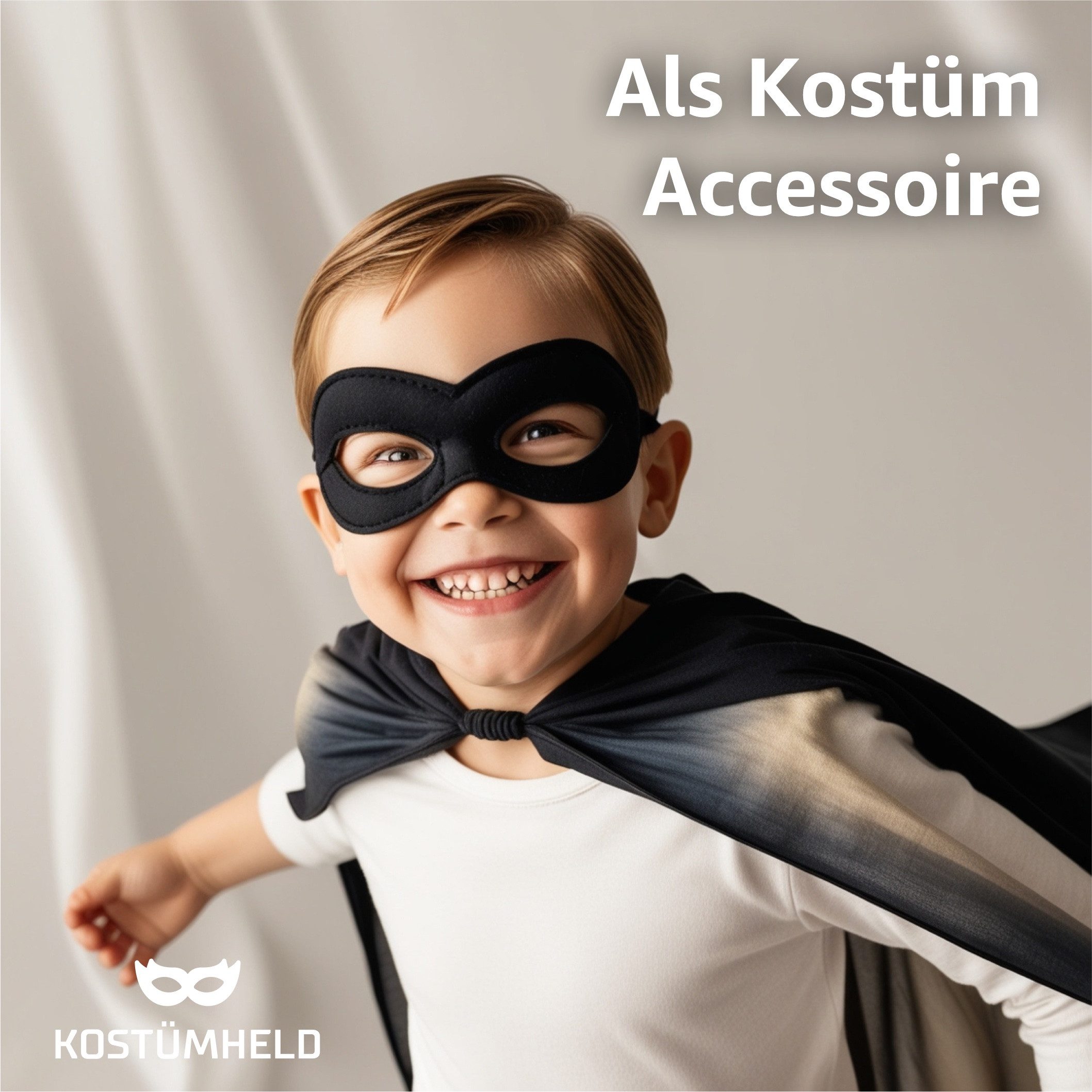 Kostümheld® Verkleidungsmaske 1x Bandit Augenmaske - Zorro, Einbrecher Maske Fasching & Karneval, (Packung)