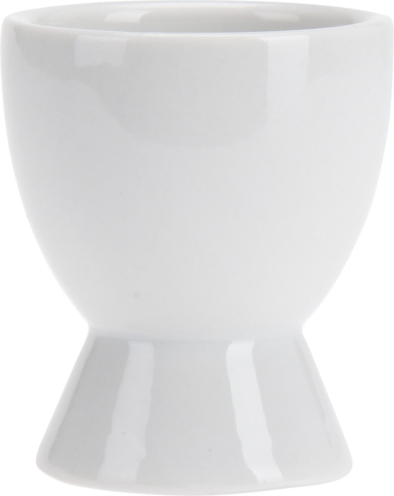 Koopman Eierbecher Eierbehälter Porzellan Weiß Becher + Löffel 8tlg, (Stück, 8-tlg., Packung), Set, Keramik, Ø5cm, 4 Becher, 4 Löffel – Bild 2 von 3