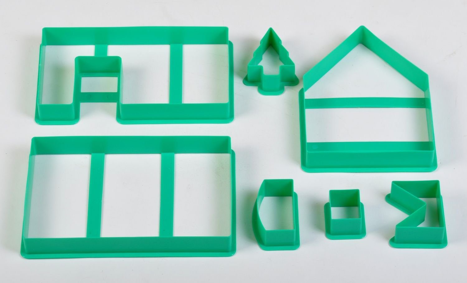 STÄDTER Backform 7 tlg.Ausstech-Formen-Set Lebkuchen-Haus Motivhaus Hexenhaus Deko, (7-tlg)