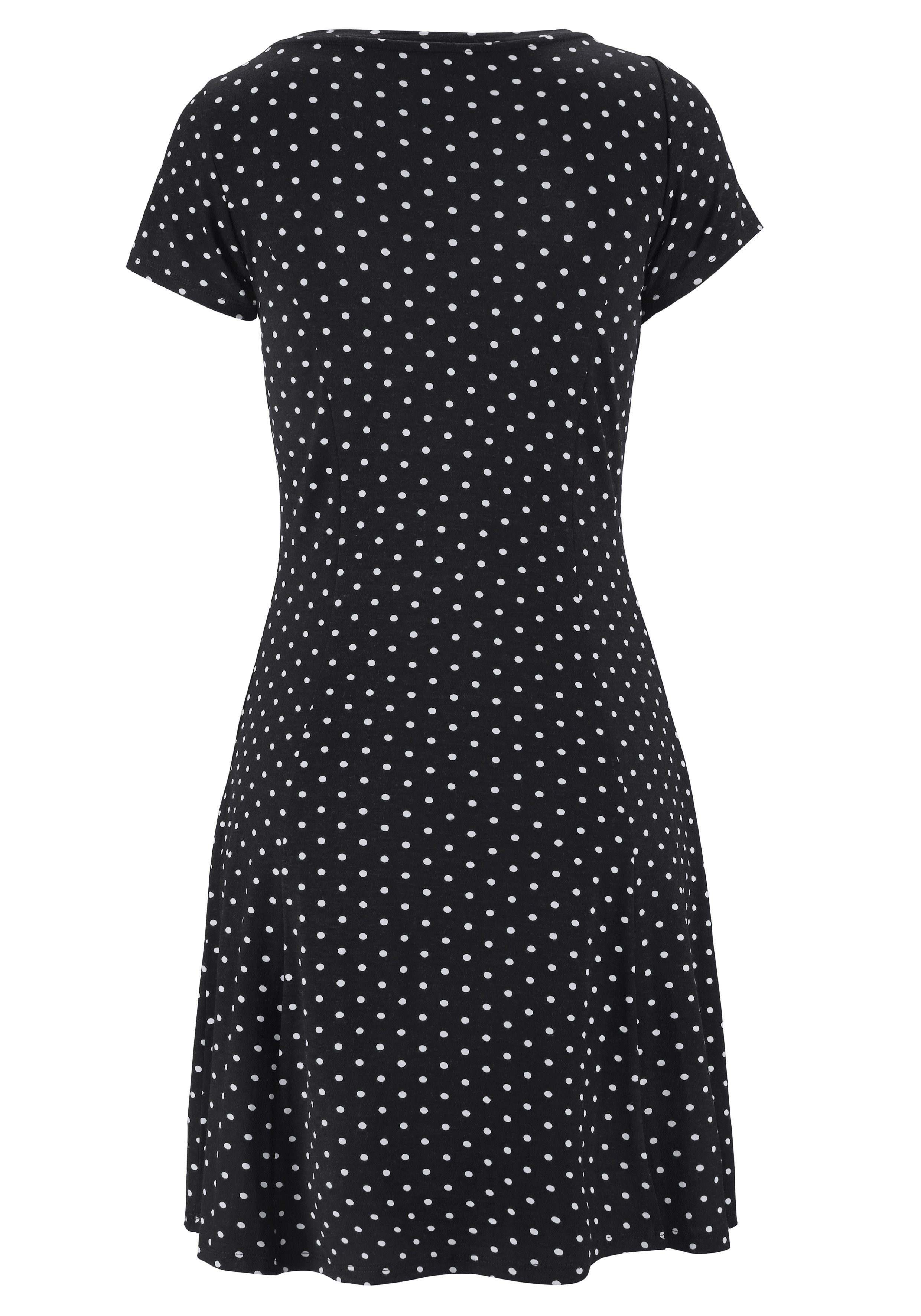 Beachtime Sommerkleid mit Pünktchenprint aus Jersey, T-Shirtkleid, Strandkleid