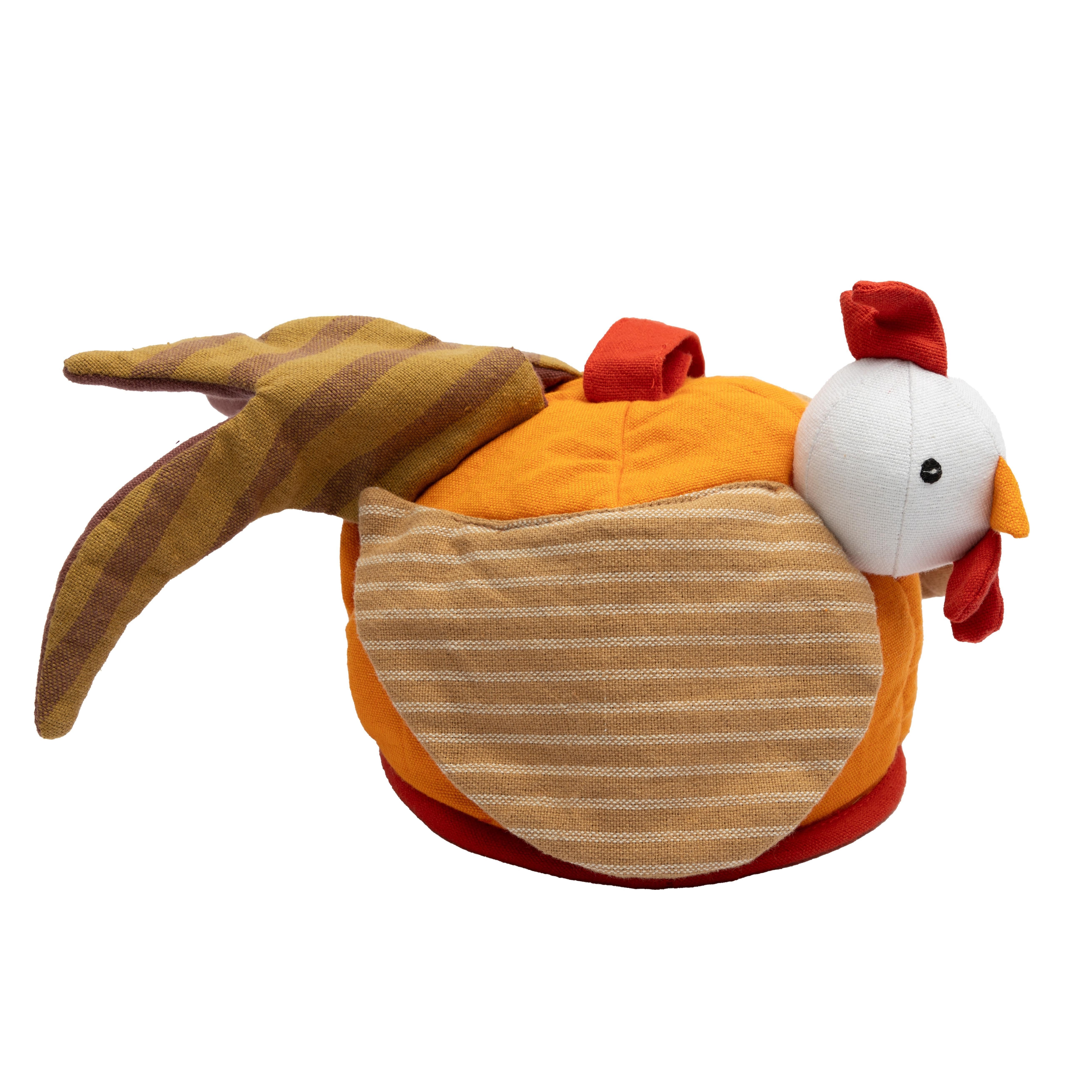 El Puente Lernspielzeug Spielset "Huhn mit Küken", Handmade, Fair Trade