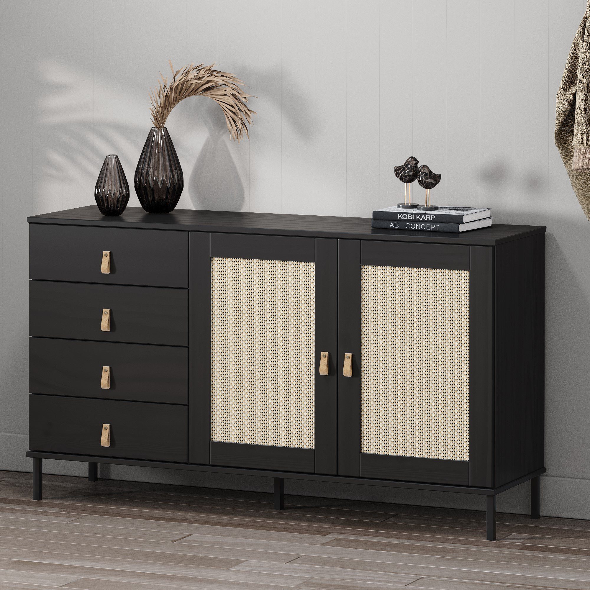 Woodroom Sideboard Valencia, Kiefer massiv lackiert, BxHxT 140x80x40 cm günstig online kaufen