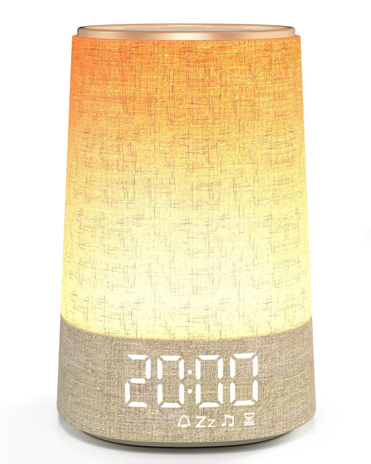 AIBISTAR Tageslichtwecker Tageslicht-Wecker, Sunrise, 30 Klänge, 3 Modi, dimmbar 8 Farben Nachtlicht,7 sanfte Wecktöne,Schlaf-Timer
