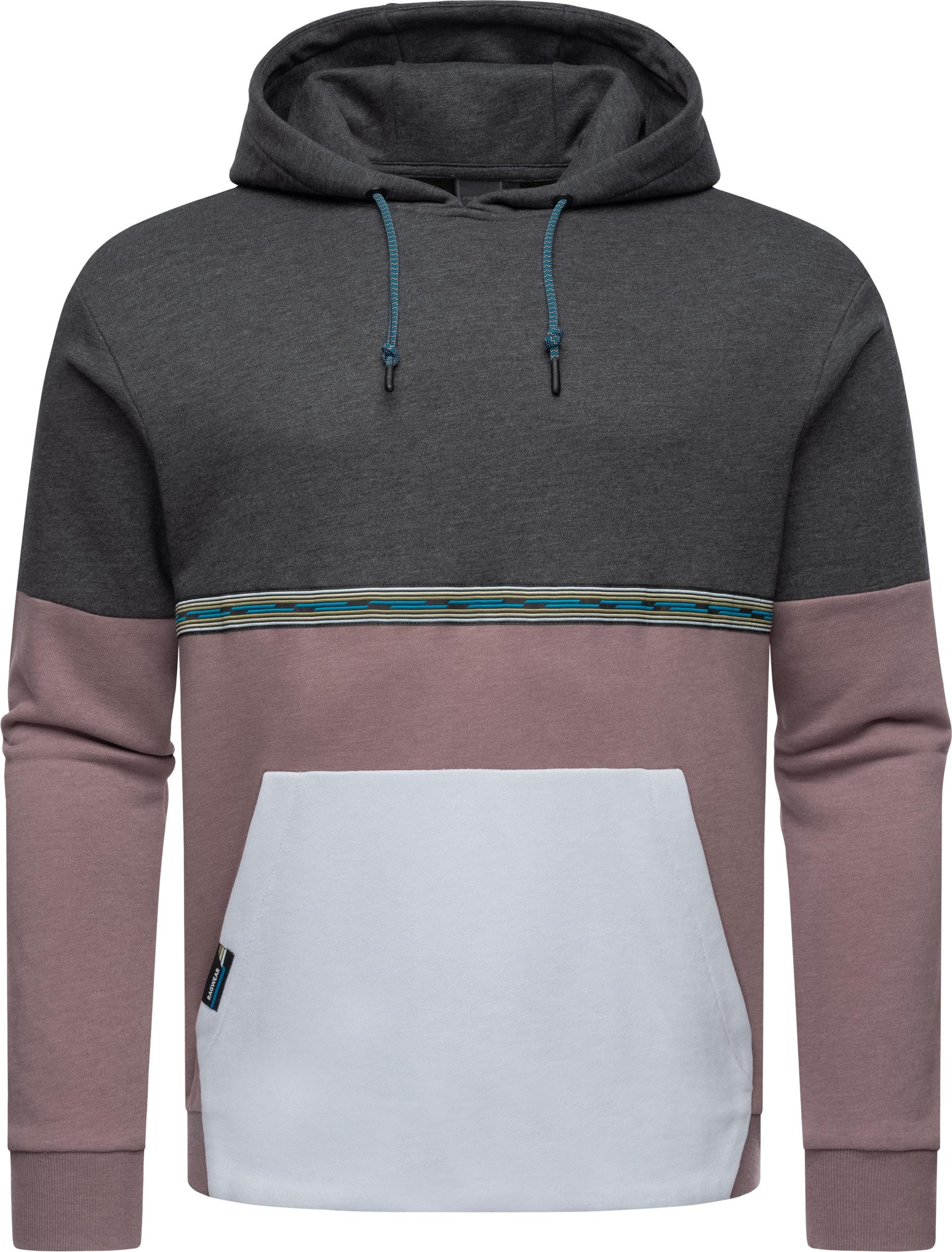 Ragwear Hoodie Blocky Hoody Sportlicher Herren Kapuzenpullover mit Blockstreifen