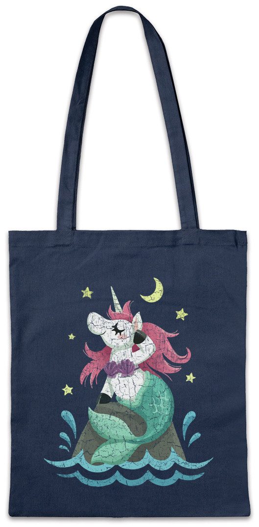 Urban Backwoods Beuteltasche Unimaid Night Stofftasche Einhorn Unicorn Meerjungfrau MC Disco Club (1-tlg), Clubbing Party Hard Trance