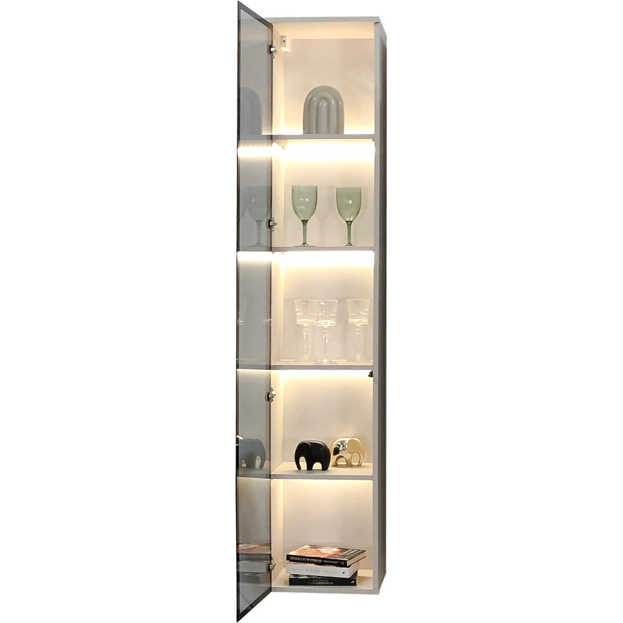 MOEBLINE Hängevitrine Vitrinenschrank FIVO 03 kaschmir günstig online kaufen